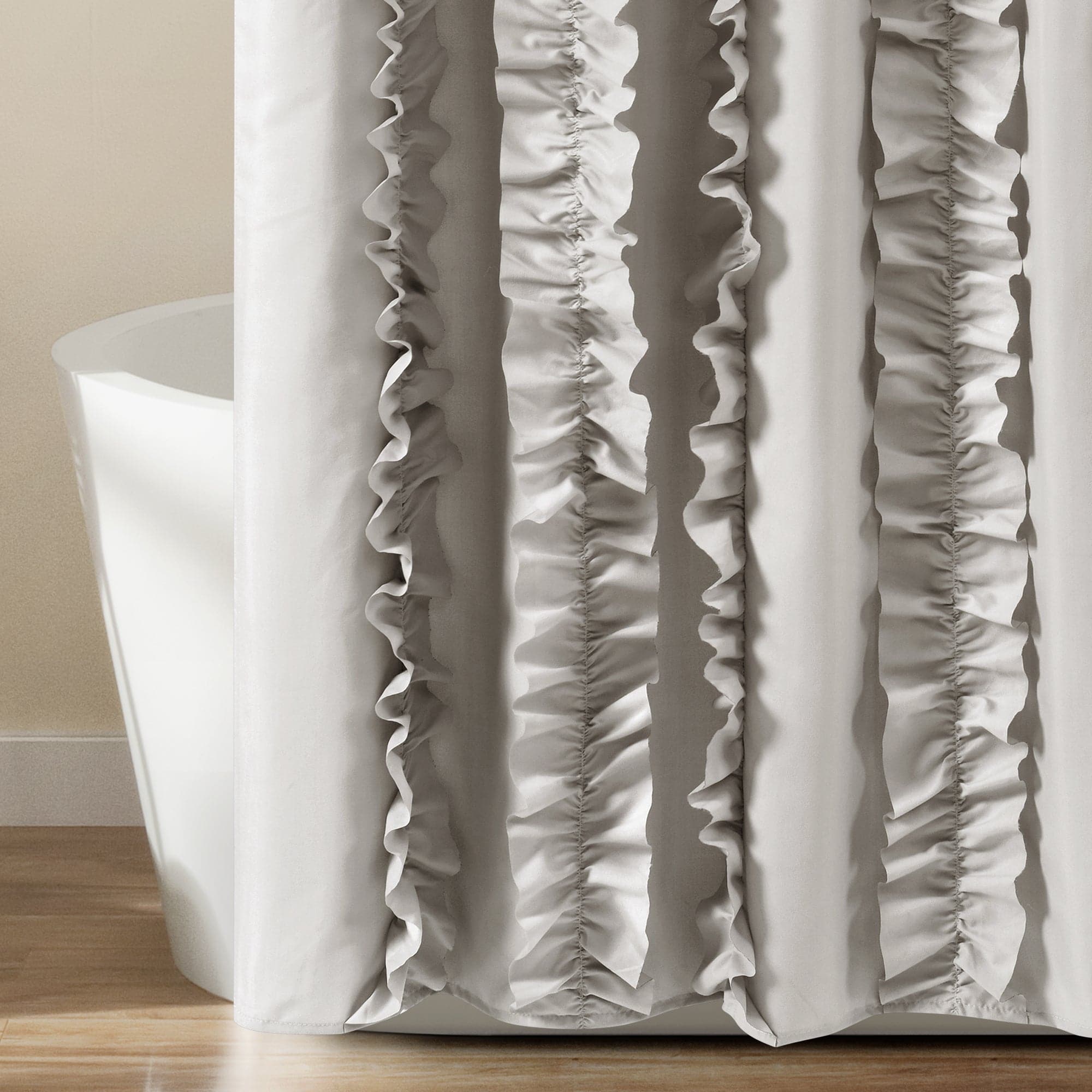 Belle Shower Curtain - Waterproof Bathroom Decor with Hooks - Elegant Floral Design for Modern Home & Apartment Bathroom