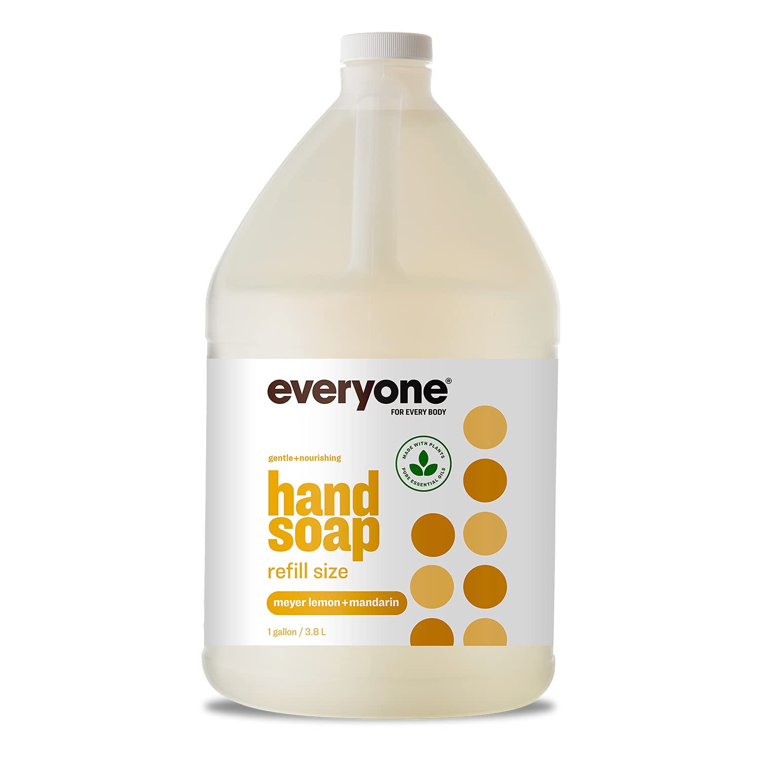 Plant-Based Liquid Hand Soap Refill - 1 Gallon (128 oz) Meyer Lemon & Mandarin Scent | Nourishing Hand & Body Cleanser | Eco-Friendly, Biodegradable Formula | Perfect for Homes, Offices & Public Restrooms