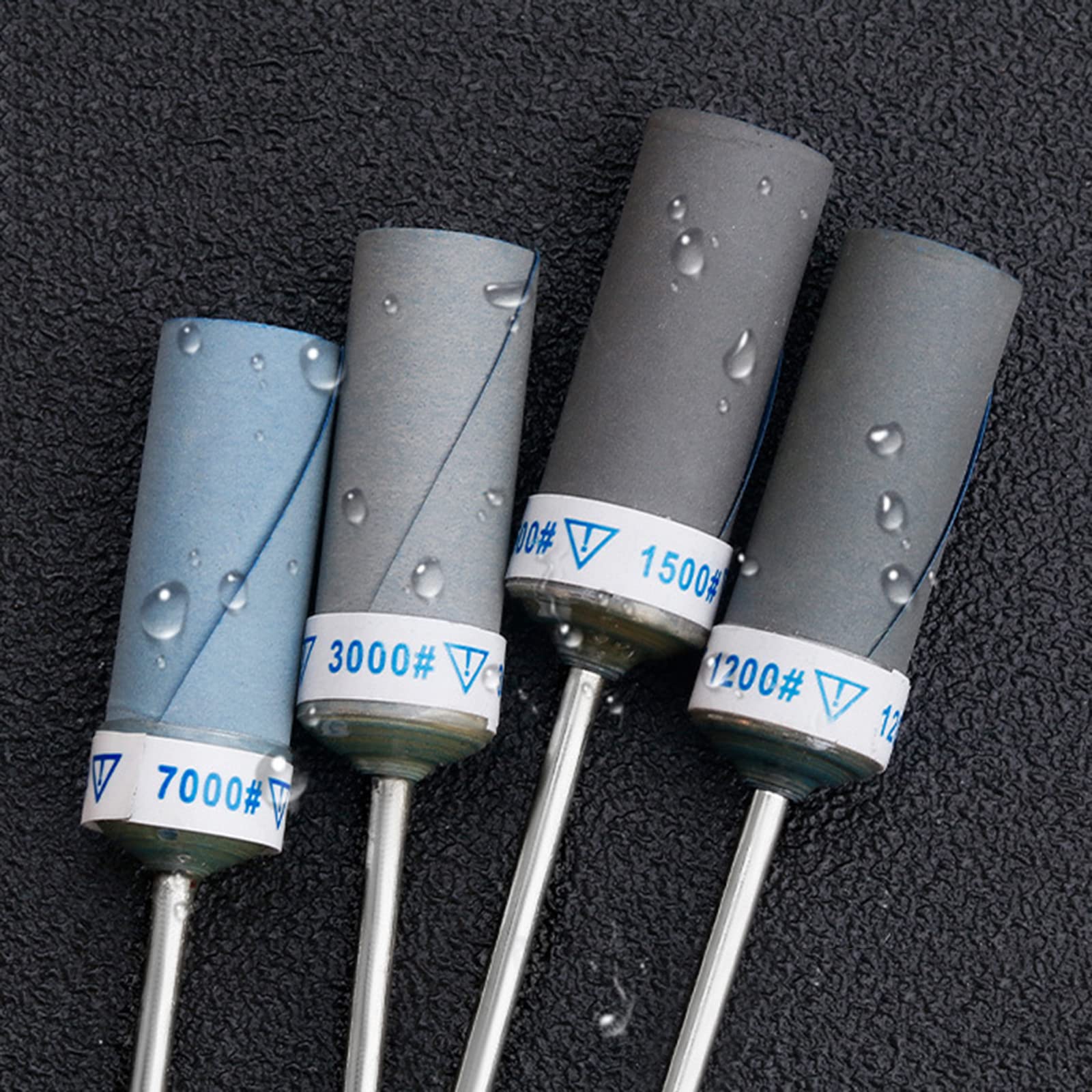 13-Piece 2.35mm Shank Grit 180-7000 Wet Dry Sandpaper Sanding Rod Stick Polishing Grinding Heads for Rotary Tools - Perfect for Woodworking, Metal Polishing & DIY Projects