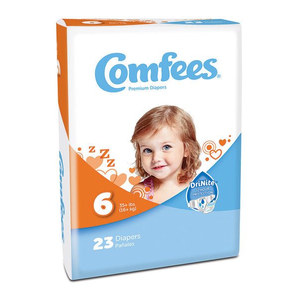 Comfees Premium Baby Diapers Size 6 - Super Absorbent, Leak Proof, Hypoallergenic for Overnight Protection | Perfect for Active Toddlers, Daycare & Travel Use