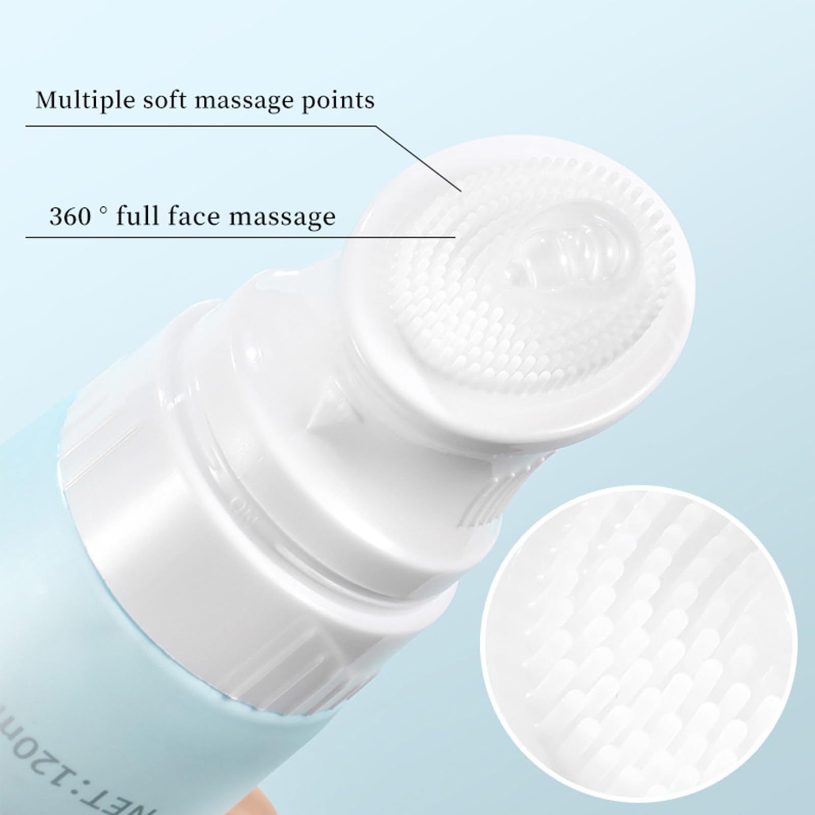 Clean & Fresh Facial Cleanser with Brush - Gentle Oil Control & Deep Pore Cleansing for Daily Skincare | Skin Firming Bubble Foam Face Wash (120ml) - Perfect for Morning & Night Routine, Travel & Sensitive Skin Care