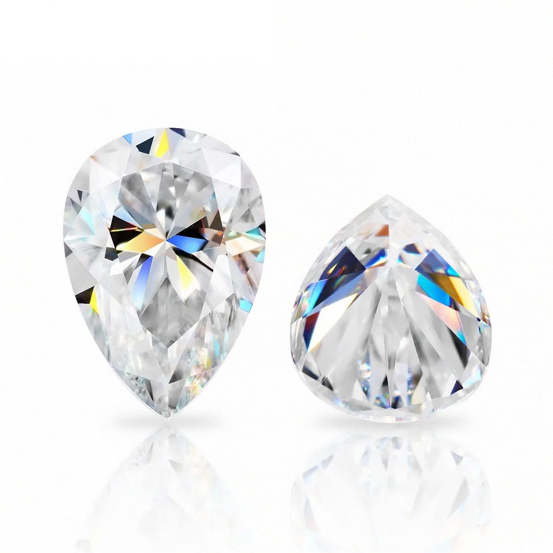 Loose Moissanite Pear Cut 1CT-50CT VVS1 for Engagement Rings & Jewelry