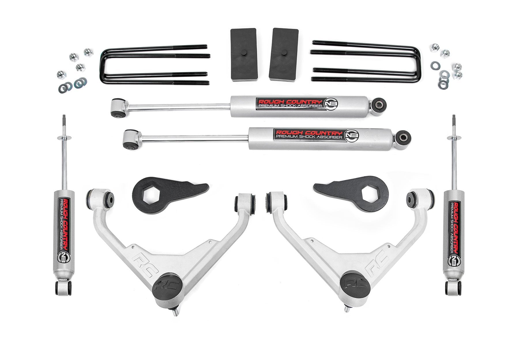 3 Inch Lift Kit for Chevy/GMC Sierra/Silverado 2500 HD & Suburban/Yukon XL 2500 (2001-2010) - Part# 8596N2 | Off-Road Suspension Upgrade for Enhanced Ground Clearance & Towing Performance