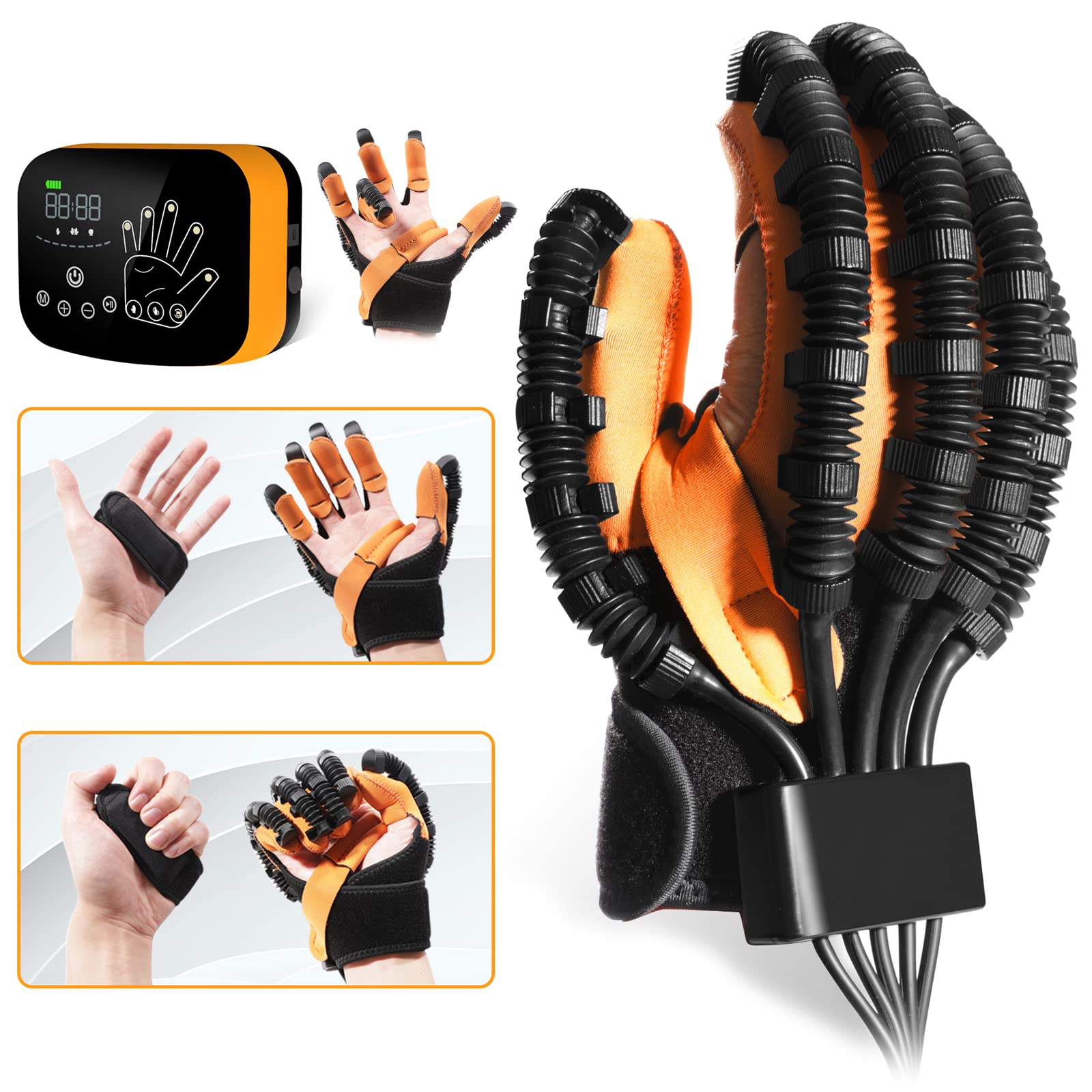 Rehabilitation Robotic Glove for Stroke & Cerebral Palsy Patients - Left Hand Finger Exerciser for Paralysis Recovery | Hand Therapy Device for Daily Mobility & Physical Therapy