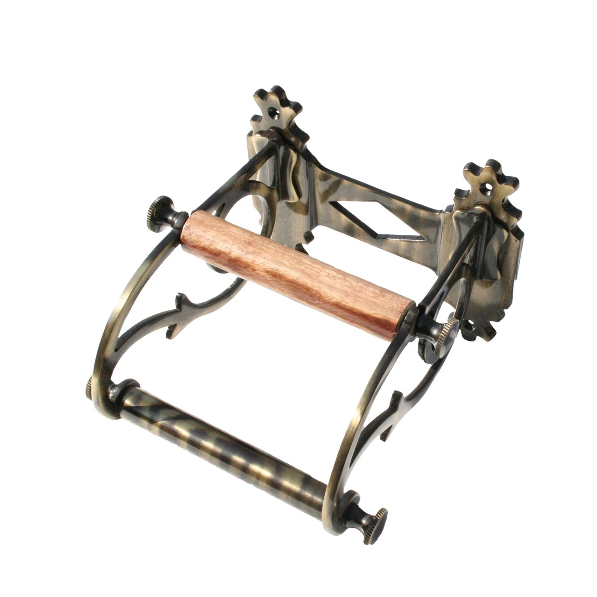 Antique Brass Victorian Toilet Paper Holder - Elegant Tissue Roll Stand for Bathroom Renovation & Classic Home Decor (Ideal for Vintage Style Bathrooms & Restrooms)