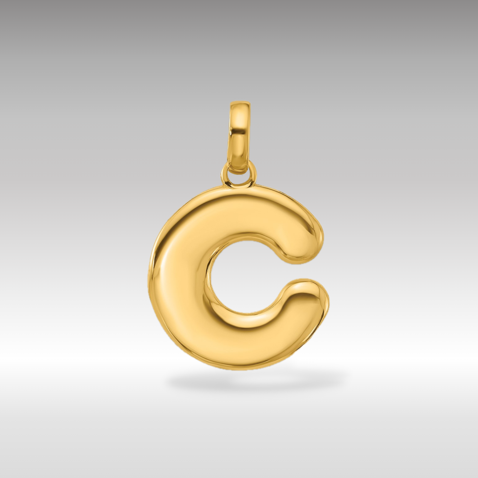 14K Gold Puffy Letter 'C' Pendant Necklace for Women - Elegant Initial Jewelry Gift for Birthday, Anniversary & Valentine's Day | Perfect for Layering, Everyday Wear & Special Occasions