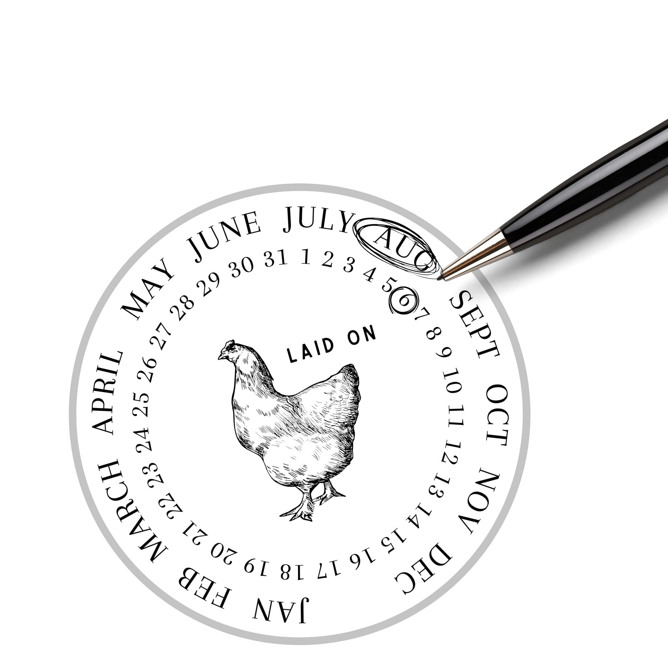 Farm Fresh Egg Date Stickers - 50 Pack 2