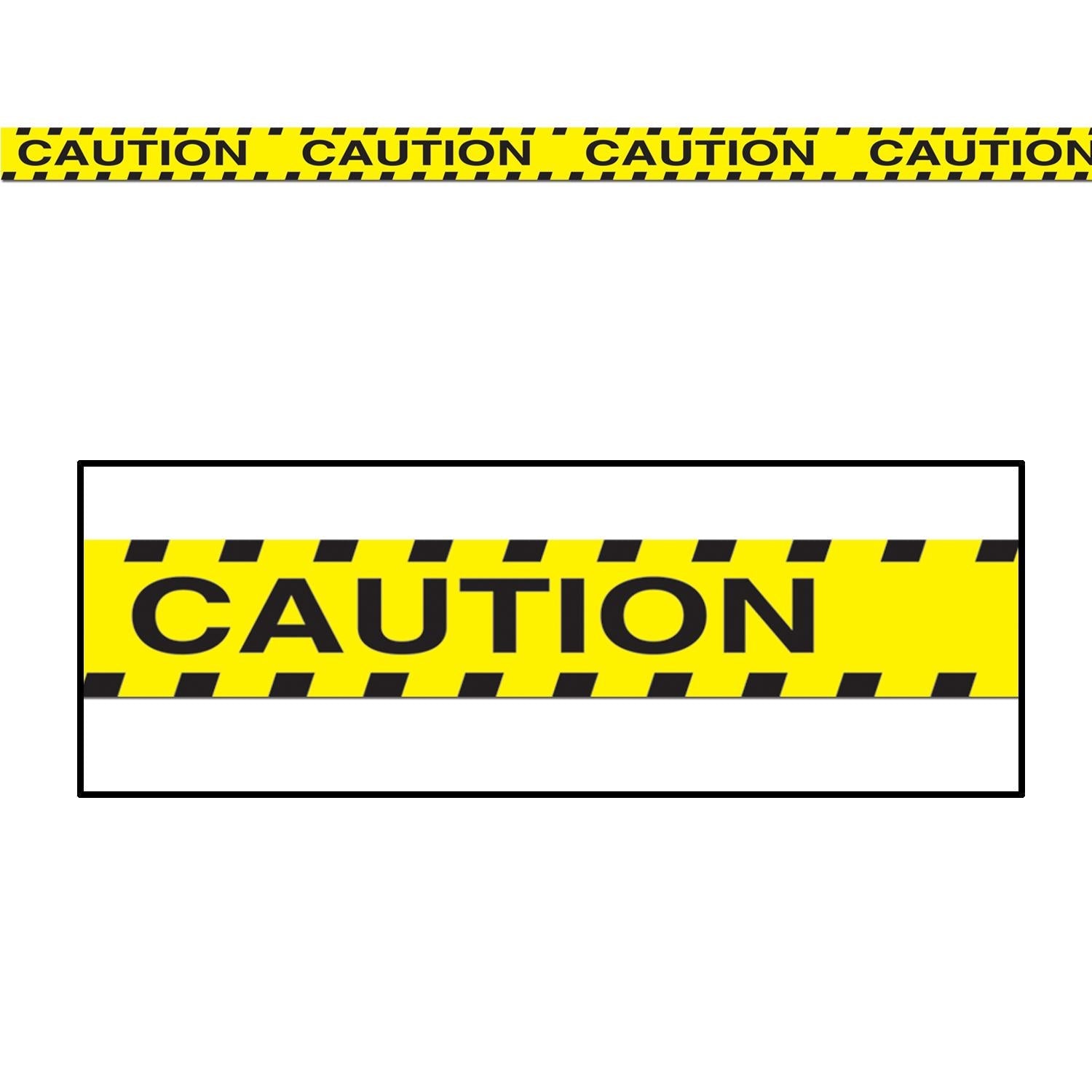 12 Pack Beistle Halloween Caution Party Tape - Decorative Crime Scene Barrier Tape for Halloween Party Decorations, Haunted House Props, and Spooky Event Decor