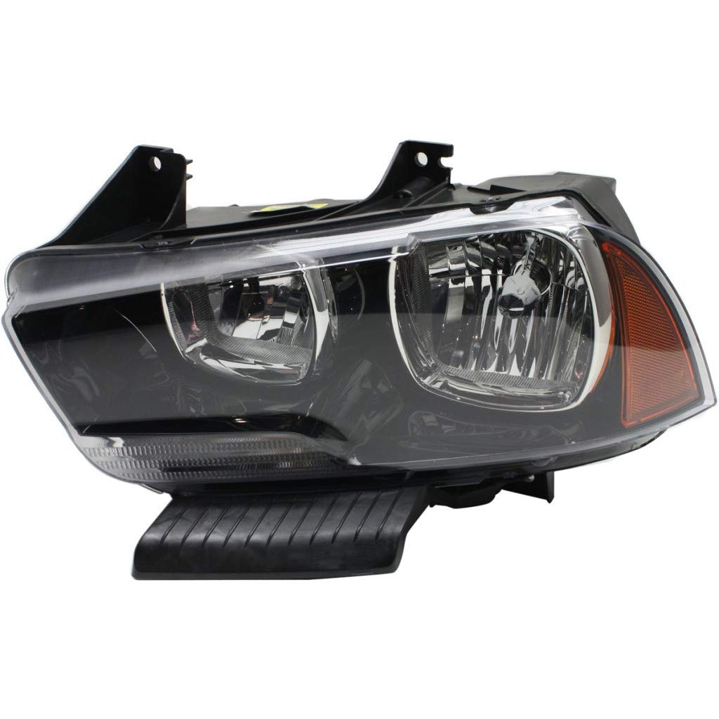 2011-2014 Dodge Charger Headlight Assembly - Driver Side with Bulbs & Black Housing | CAPA Certified | Compatible with CH2502232, 57010411AE/AB/AC/AD | Perfect for Night Driving & Car Upgrades