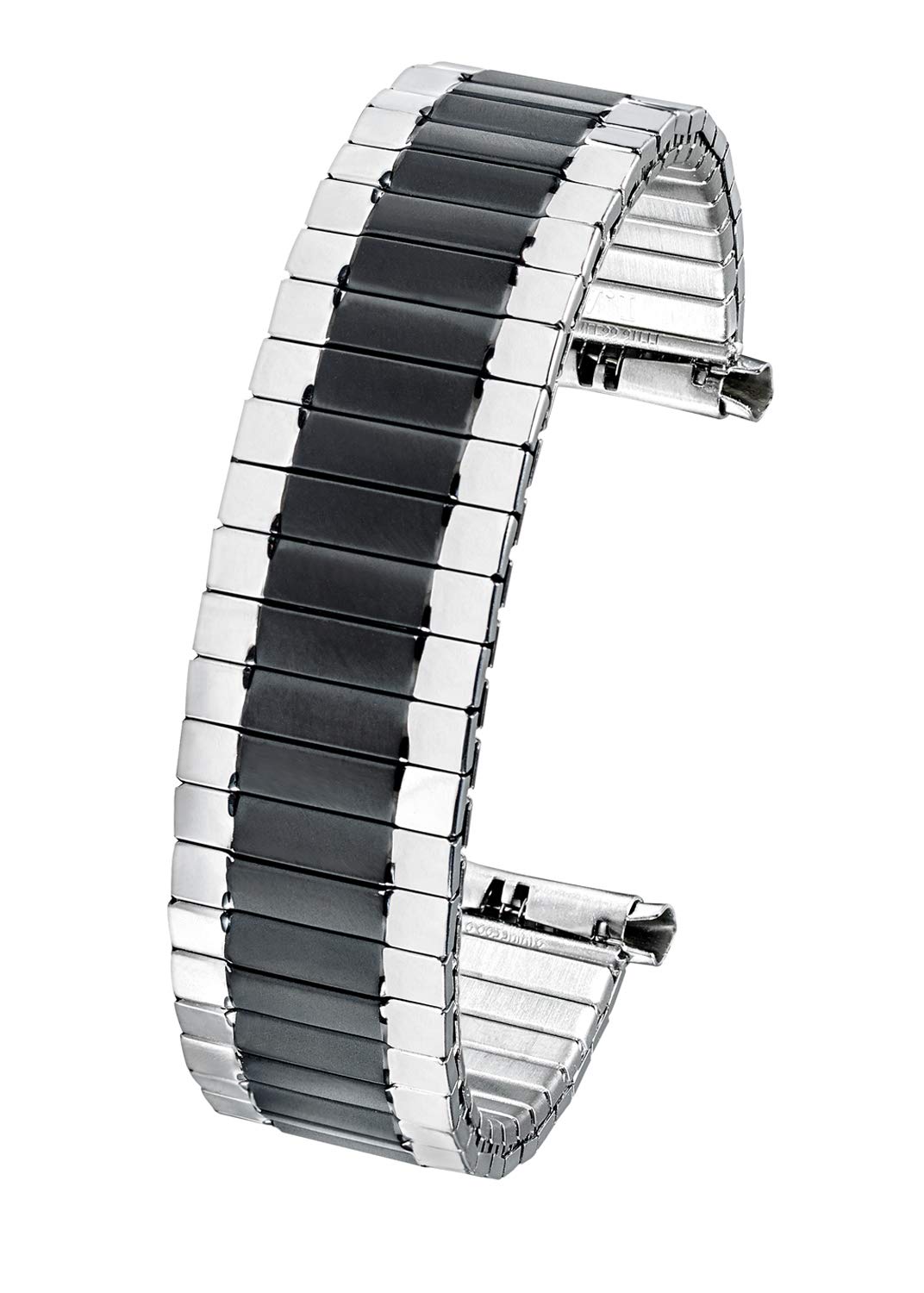 Premium Stainless Steel Expansion Watch Band - Adjustable Stretch Wristband for Men & Women - Flexible Replacement Strap for Regular & Smart Watches - Squeeze Lock Ends for Secure Fit - Ideal for Daily Wear, Workouts & Formal Occasions