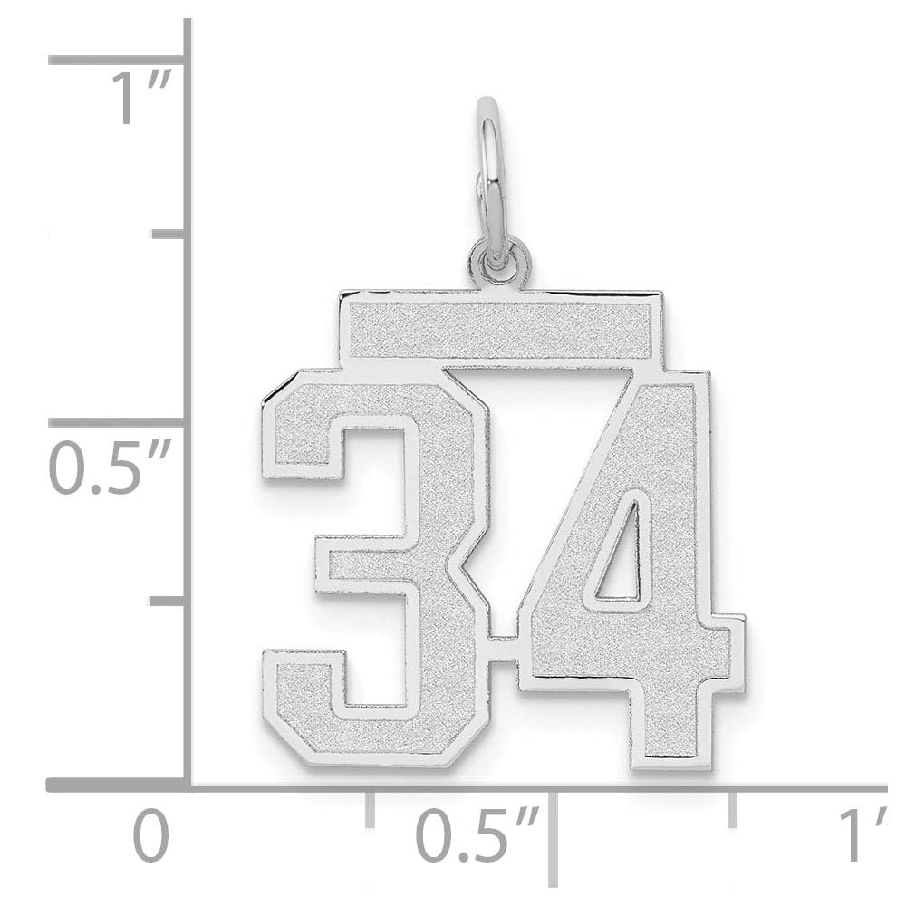 14K White Gold Black Bow Pendant - Jersey Collection, Medium Size 34 - Elegant Necklace for Women, Perfect Gift for Birthday, Anniversary & Special Occasions