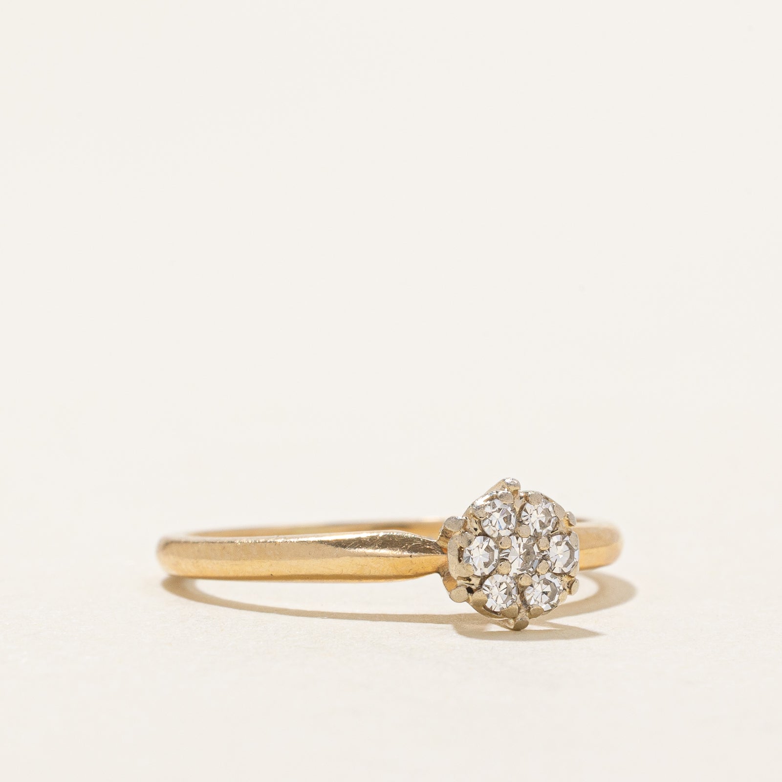 0.12ctw High Set Diamond Cluster Ring - Size 6 | Elegant Wedding, Engagement & Anniversary Jewelry Gift for Women