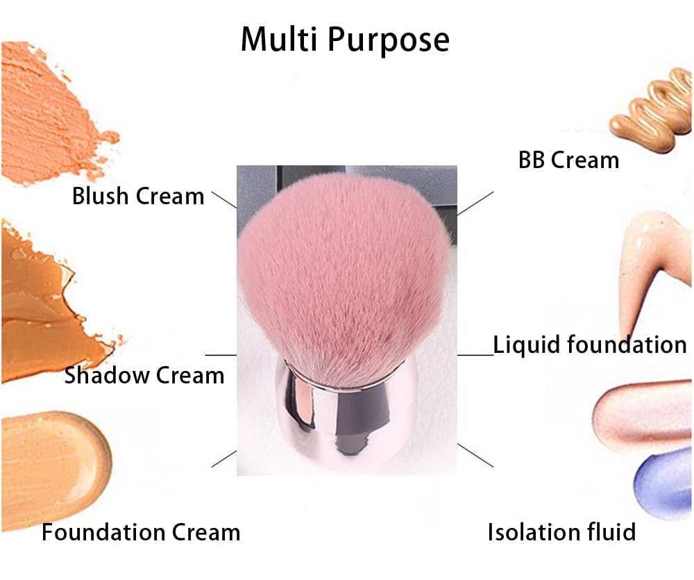 Fluffy Kabuki Brush for Powder & Liquid Makeup - Travel Size