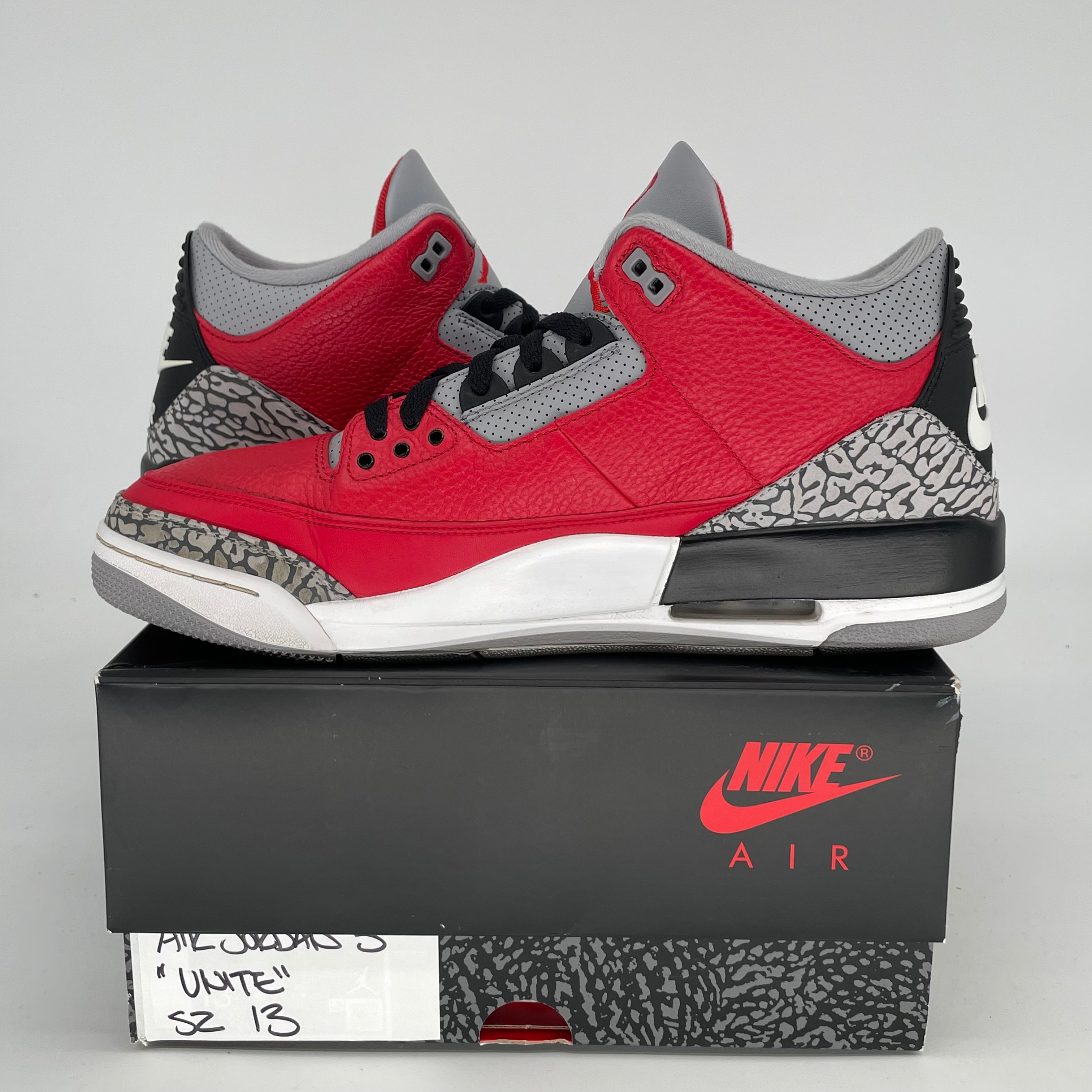 AIR JORDAN 3 UNITE Men's Basketball Shoes Size 13 - Retro Style Sneakers CK5692-600 for Sports & Casual Wear