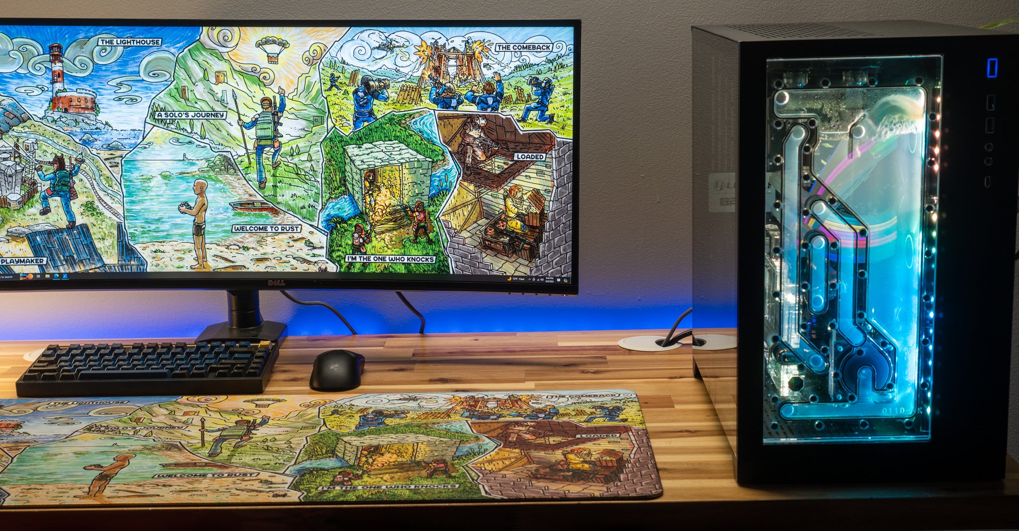 Blooprint Fragments from the Past Limited Edition XL Gaming Mouse Pad - Rust Themed Content Creator Collab - Perfect for PC Gaming Setup & Streamer Accessories