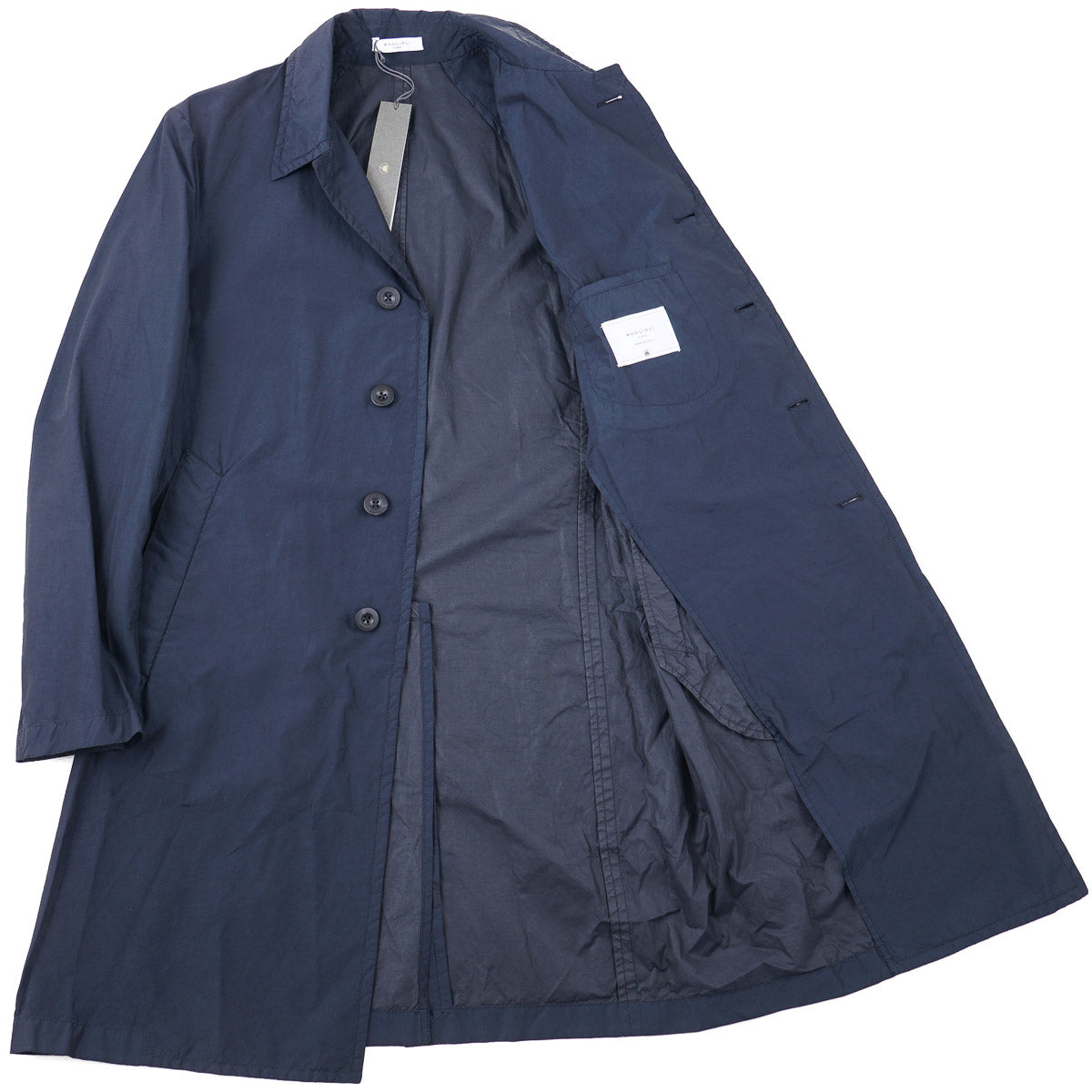 Boglioli Men's Lightweight Water Repellent Overcoat Jacket - Windproof & Breathable for Business, Travel & Outdoor Activities