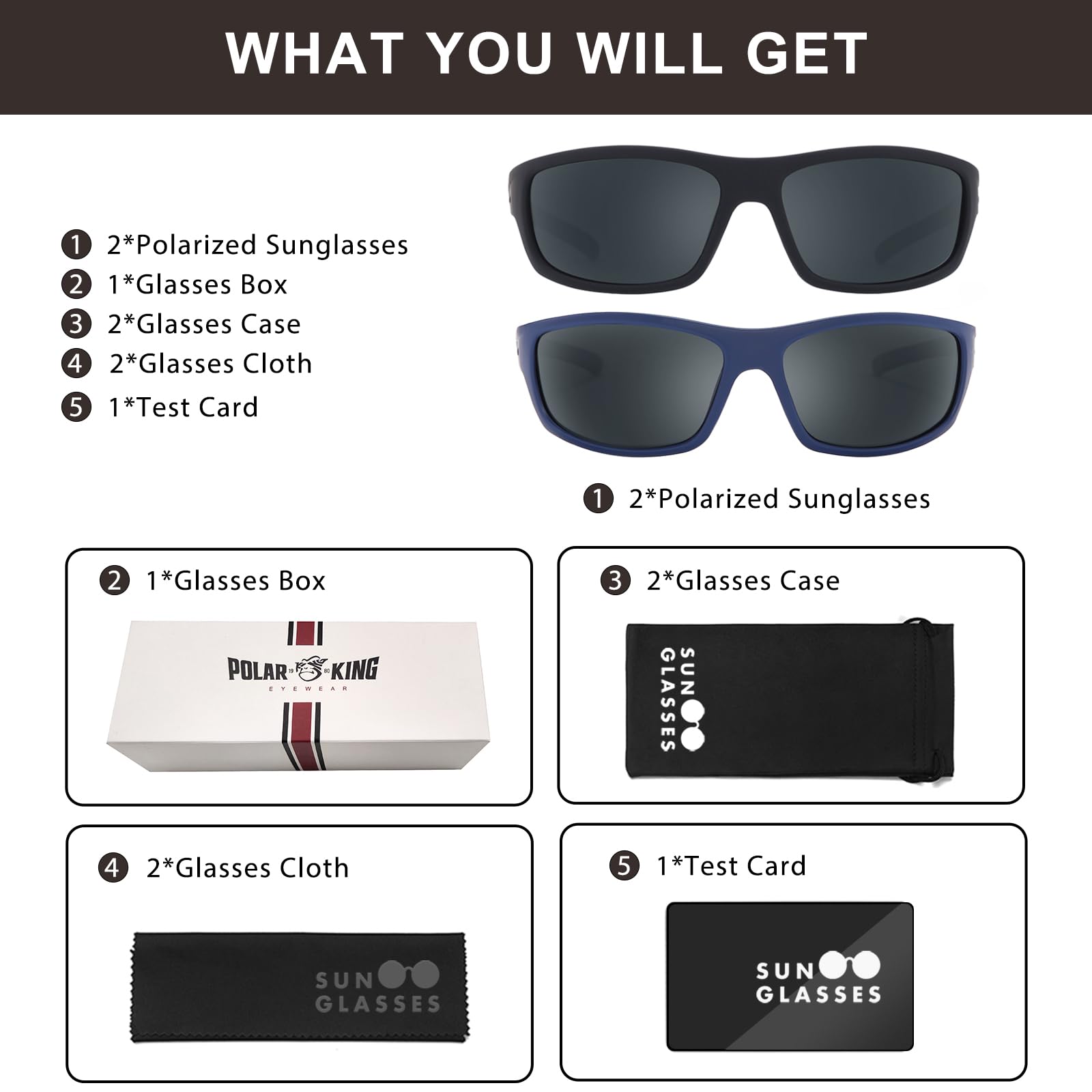 Polarized Sport Sunglasses for Men - Matte Finish UV400 Protection, Anti-Glare Mirror Lens - Perfect for Running, Cycling, Fishing & Outdoor Activities