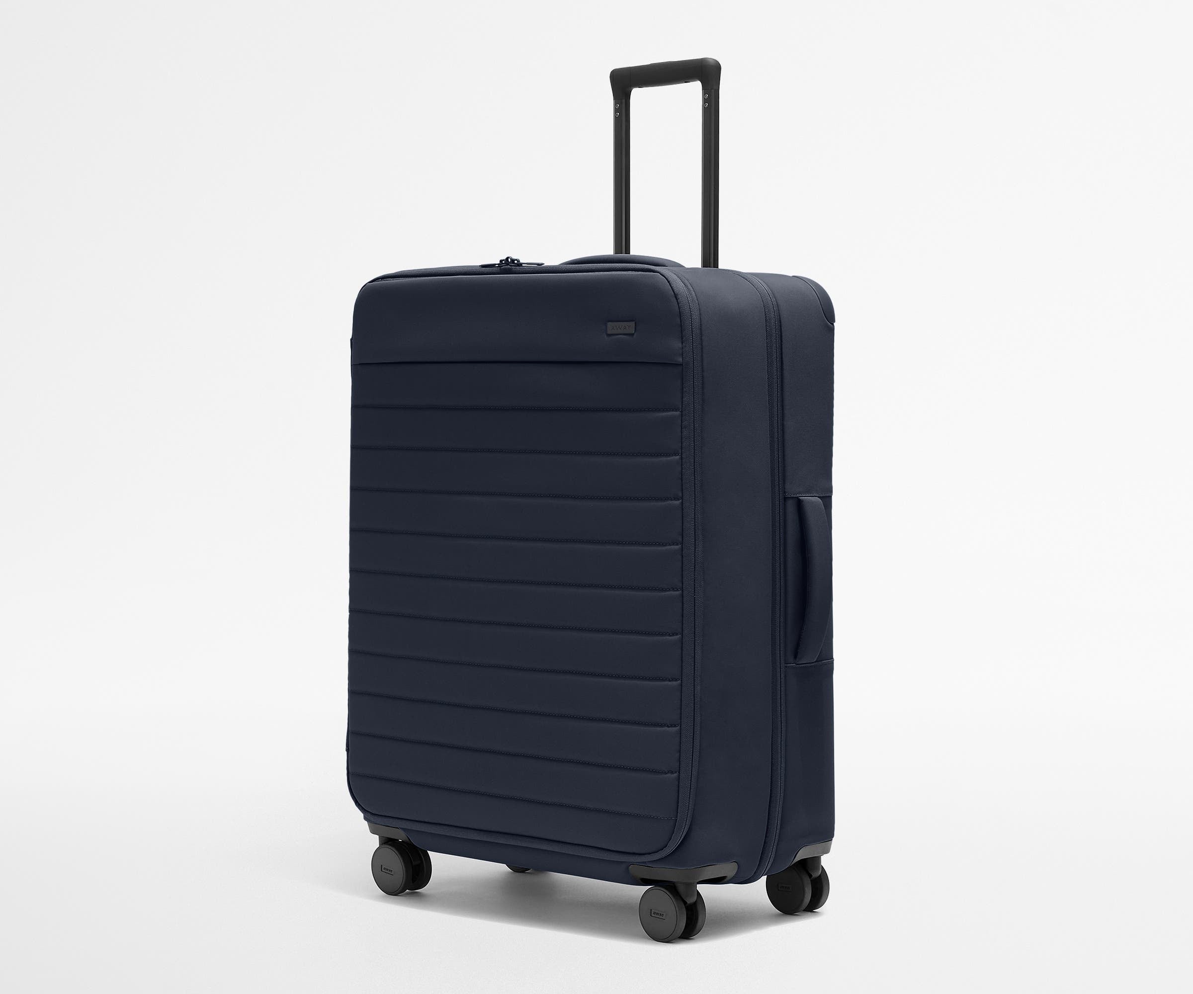 Premium Softside Large Luggage in Navy Blue – Spacious & Durable Suitcase for Travel, Business Trips & Vacations