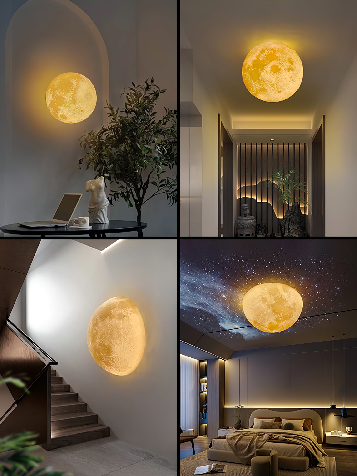 3D Moon Wall Lamp for Bedroom - LED Night Light with Remote Control, Perfect for Kids Room, Nursery, and Home Decor
