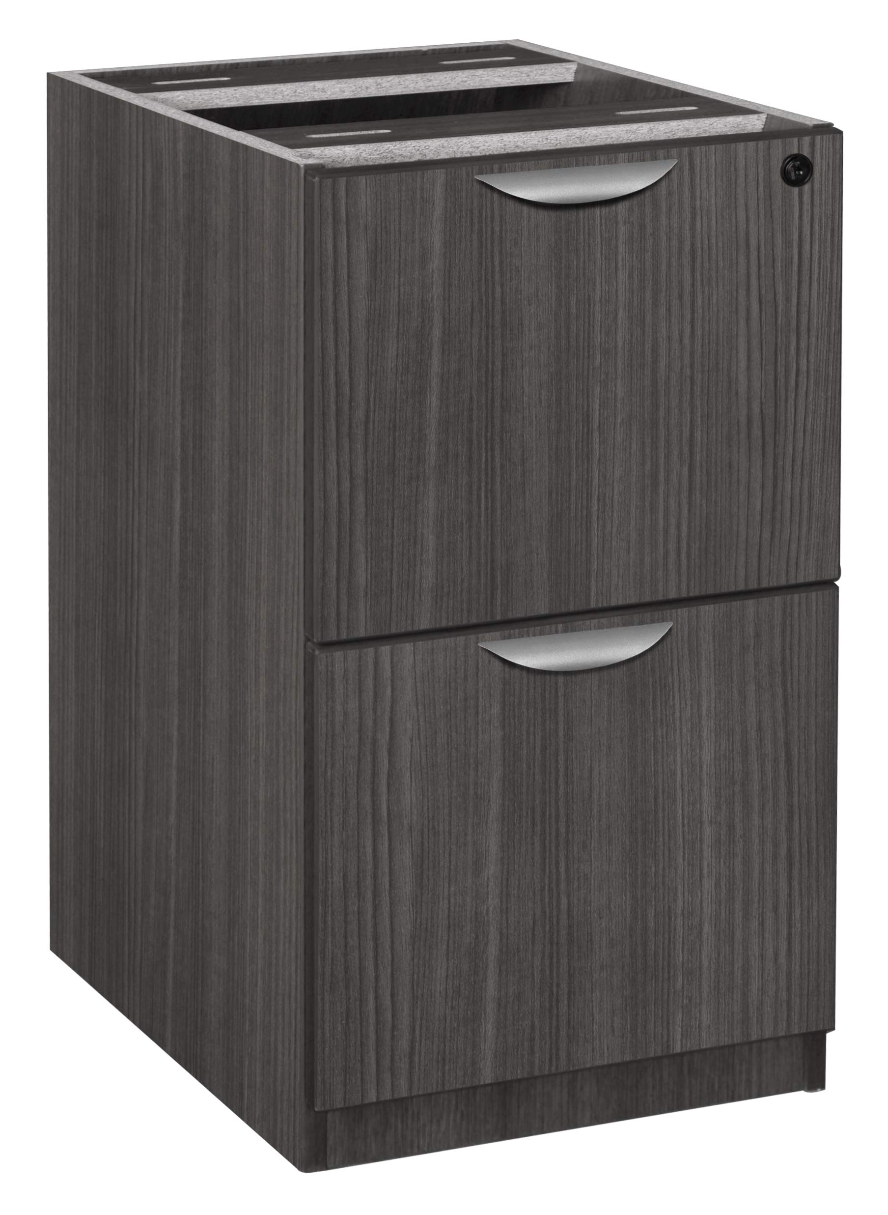 Regency Legacy Desk Pedestal with 2 File Drawers, Ash Grey - Stylish Home Office Storage Solution for Files & Supplies