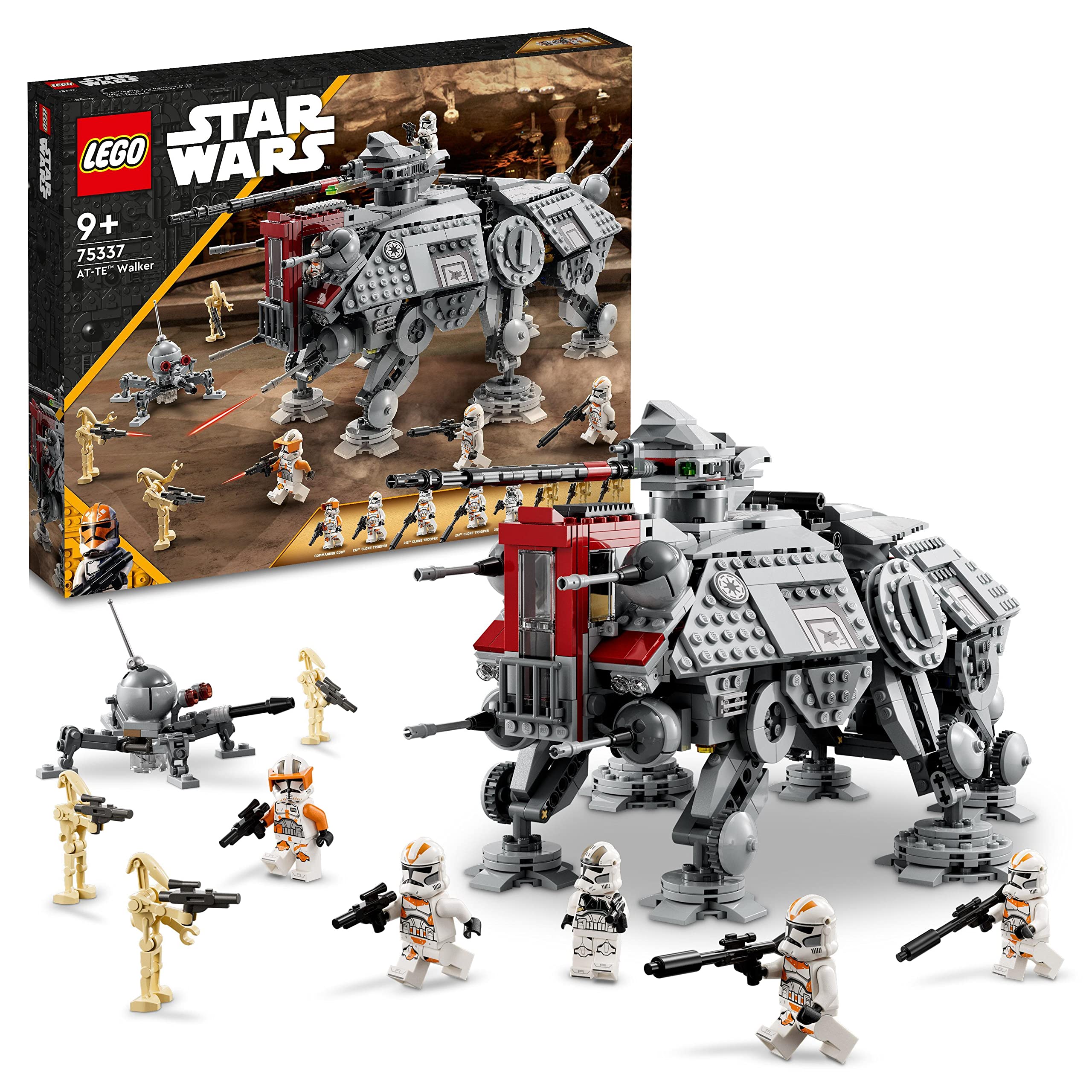 LEGO 75337 Star Wars AT-TE Walker & TIE Bomber Building Set with Gonk Droid & Minifigures - Ultimate Star Wars Collector's Model Kit for Display & Play | Perfect Gift for Fans & Kids Ages 9+