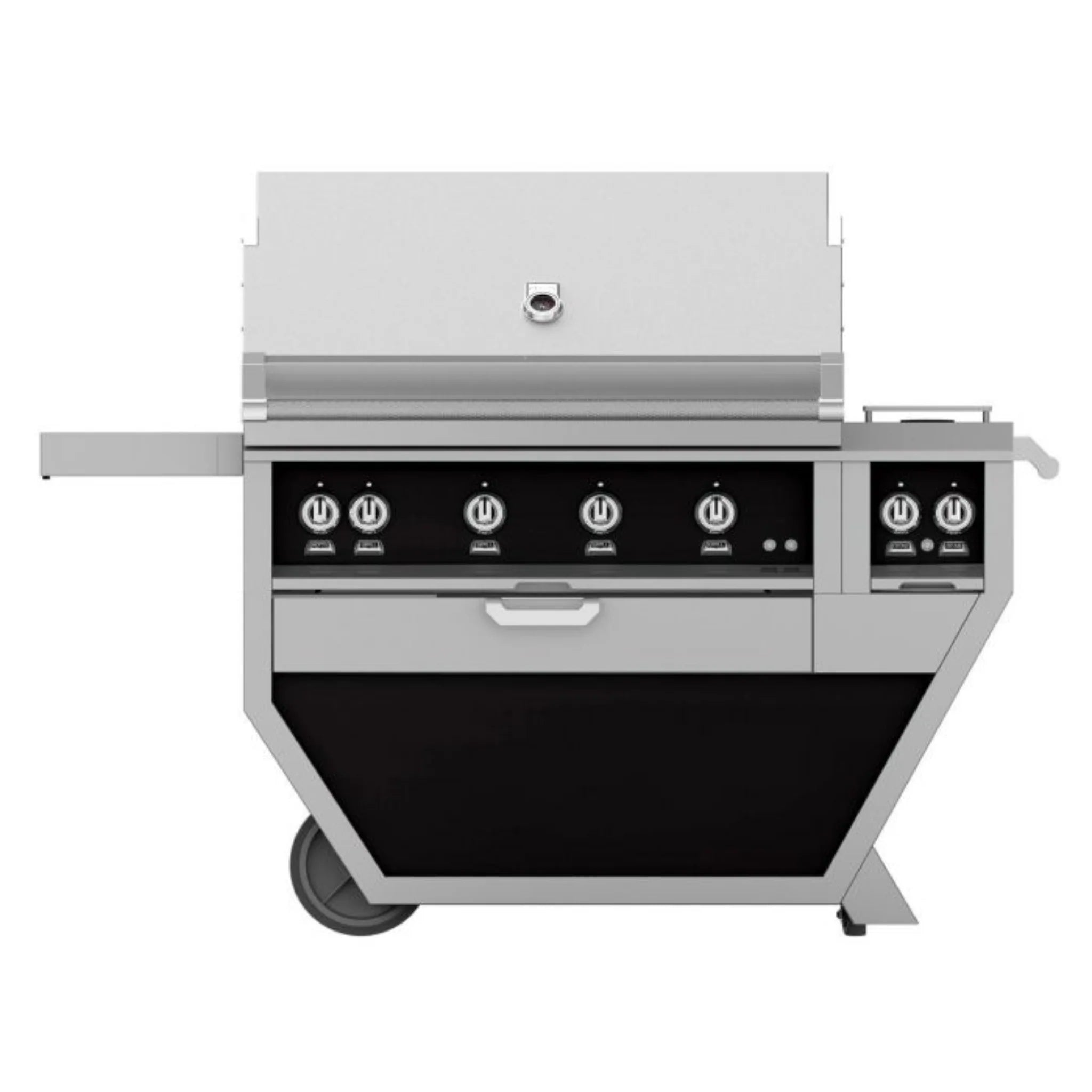 Hestan 42-Inch Deluxe Freestanding Gas Grill with Double Side Burner - Outdoor BBQ Grill for Backyard, Patio & Garden Cooking