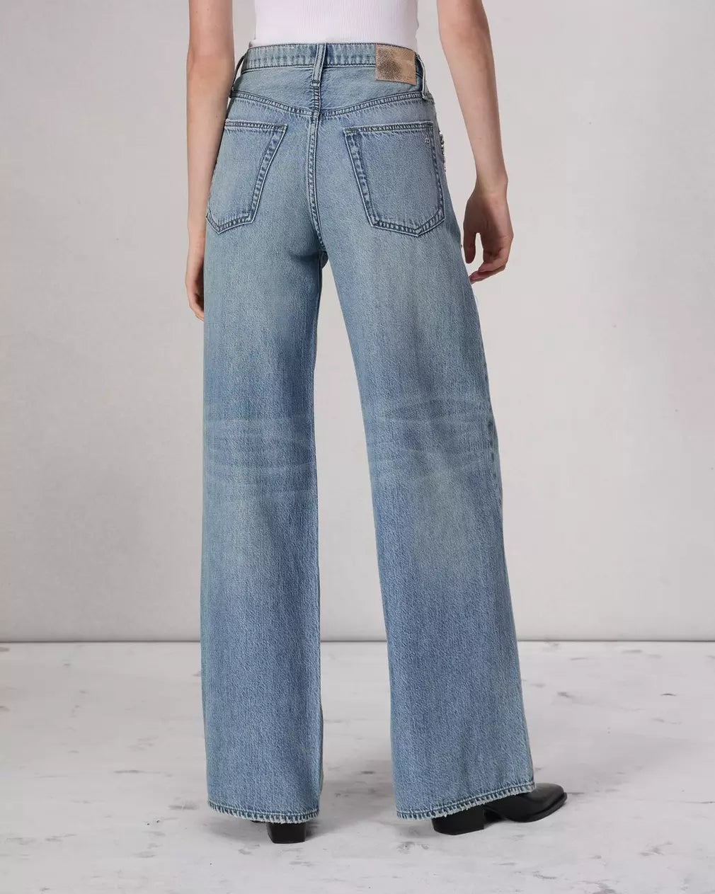 Featherweight Sofie Wide Leg Jeans - Lightweight Stretch Denim Pants for Women | Perfect for Casual Wear, Office & Travel