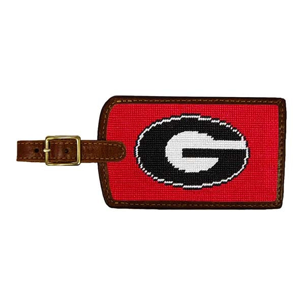 Georgia G Needlepoint Luggage Tag - Personalized Monogrammed Travel Accessory for Suitcases, Bags & Backpacks - Perfect for Airports, Vacations & Business Trips