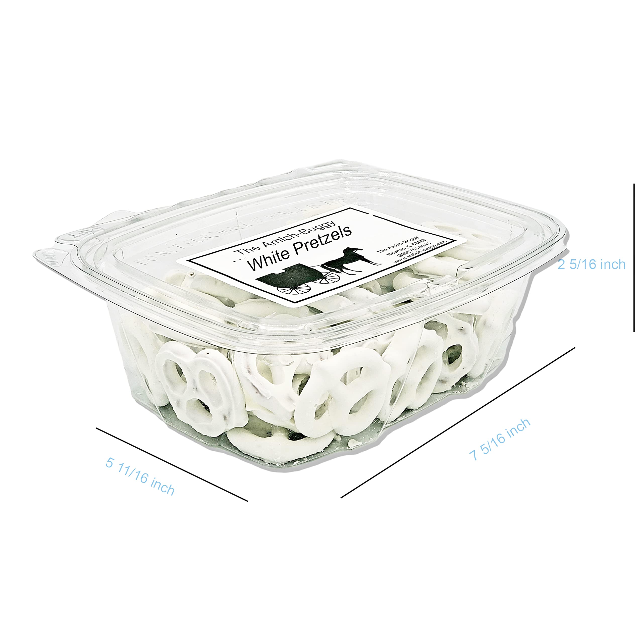 Premium White Chocolate Covered Pretzels - 8 oz Tub (2 Count) - Delicious Snack for Parties, Gifts & Movie Nights