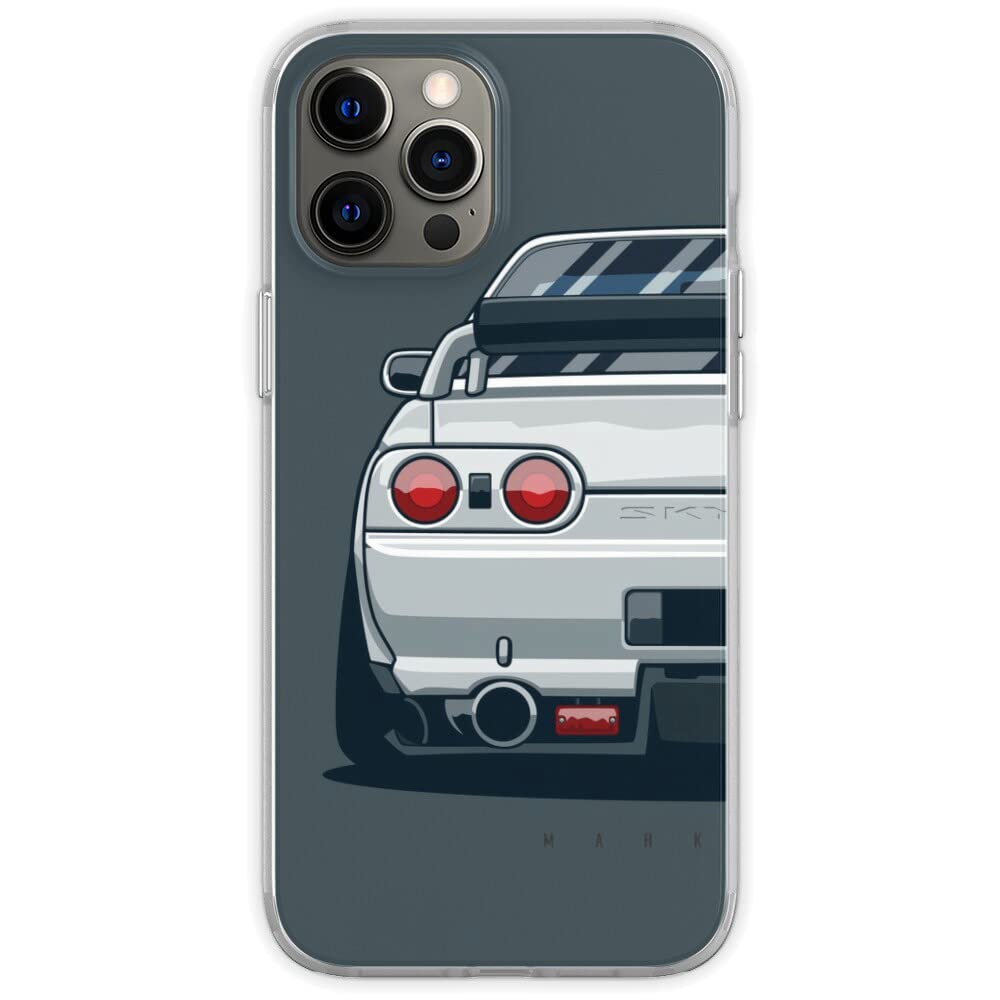 Listpher iPhone 11 Case - Skyline Japan GTR R32 Supra Race Car Design | Shockproof Soft TPU Silicone Protective Cover | Perfect for Sports Enthusiasts & Car Lovers