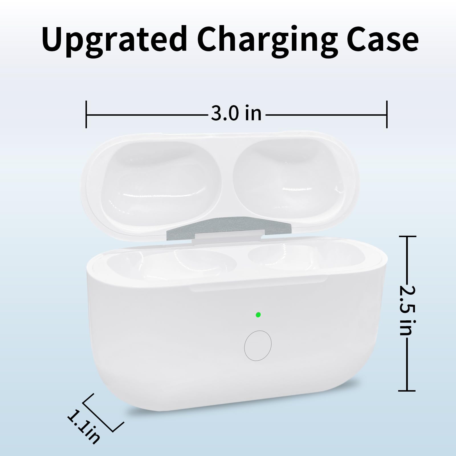 Wireless Charging Case for AirPods Pro 1st & 2nd Gen - Lightning Port, Bluetooth Sync Button, Replacement Case (No Earbuds Included) - Perfect for Travel, Gym & Daily Charging