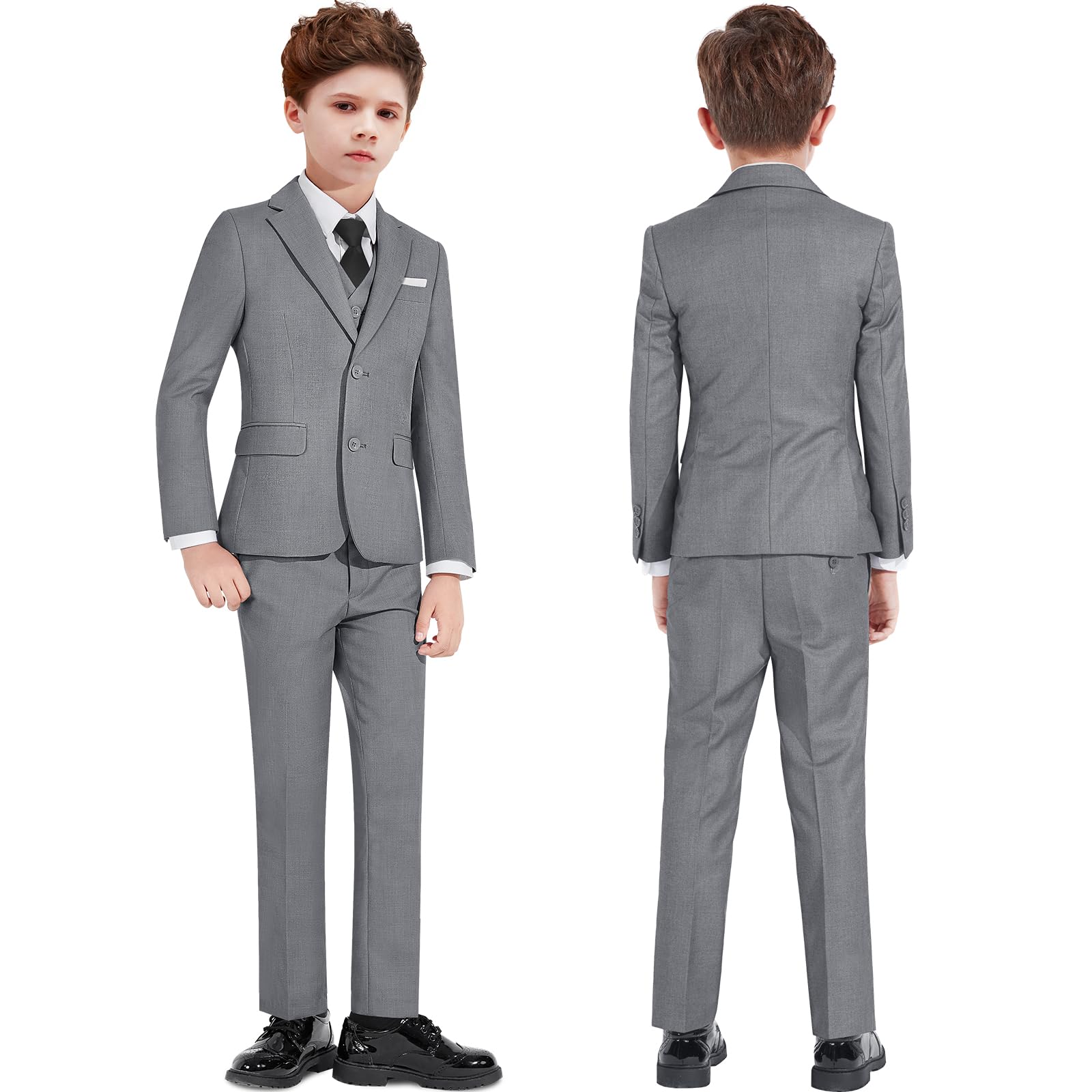 ELPA Boys Slim Fit Suit Set - Kids Formal Suits for Wedding, Ring Bearer Outfit, Youth Blazer & Pants - Perfect for Special Occasions & Family Events