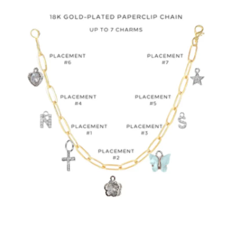 Elegant Charm Bracelet with Assorted Charms - Perfect for Gifts, Parties & Everyday Wear | $46.00