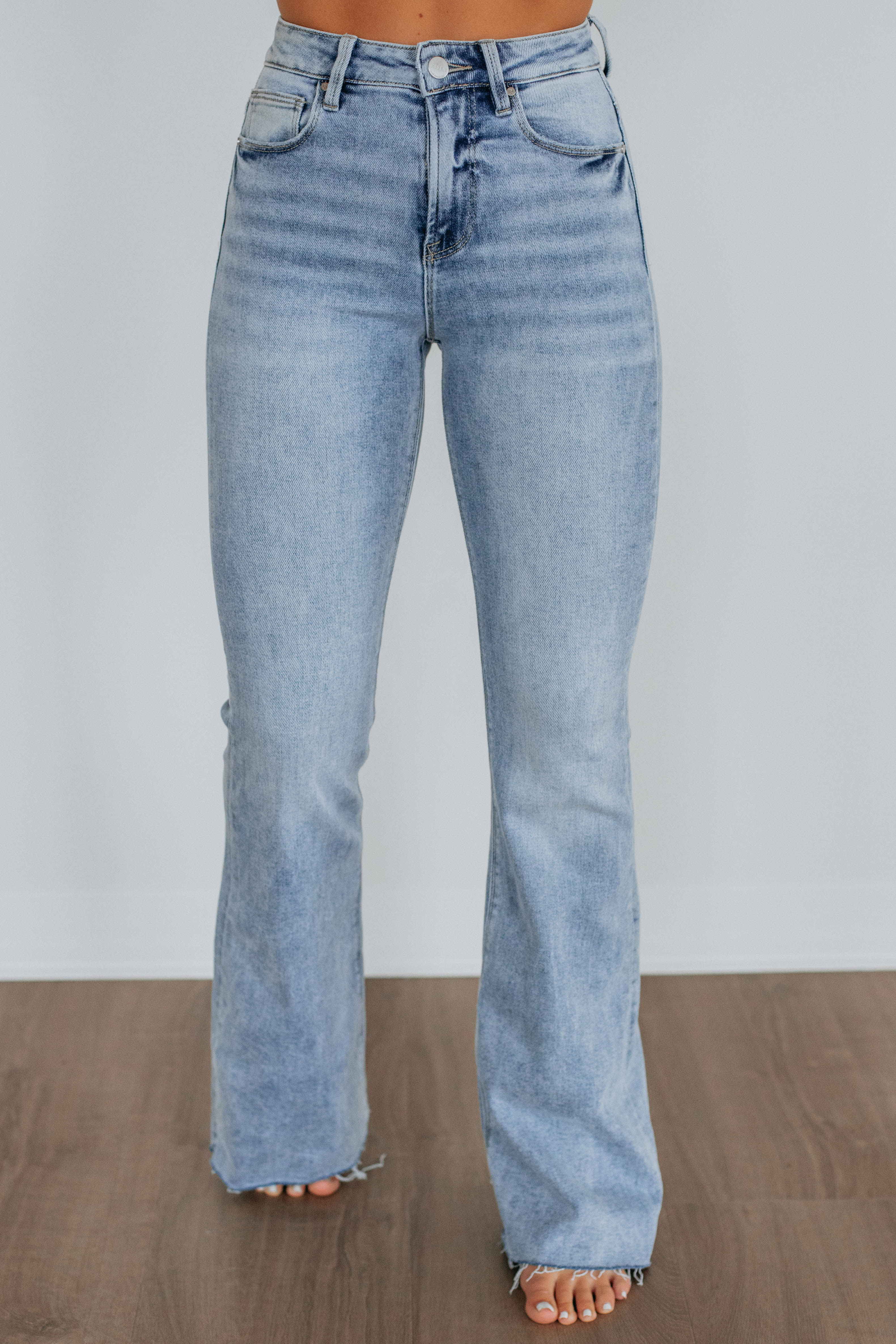 Arya Risen Light Wash Distressed Denim Jeans for Women - High Waisted Skinny Jeans with Stretch - Perfect for Casual Outfits & Streetwear Fashion