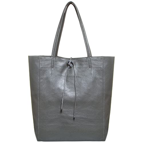 Genuine Italian Leather Tote Bag for Women - Large Zippered Handbag for Work, Travel & Shopping | Perfect Office Bag, Commuter Bag & Everyday Purse