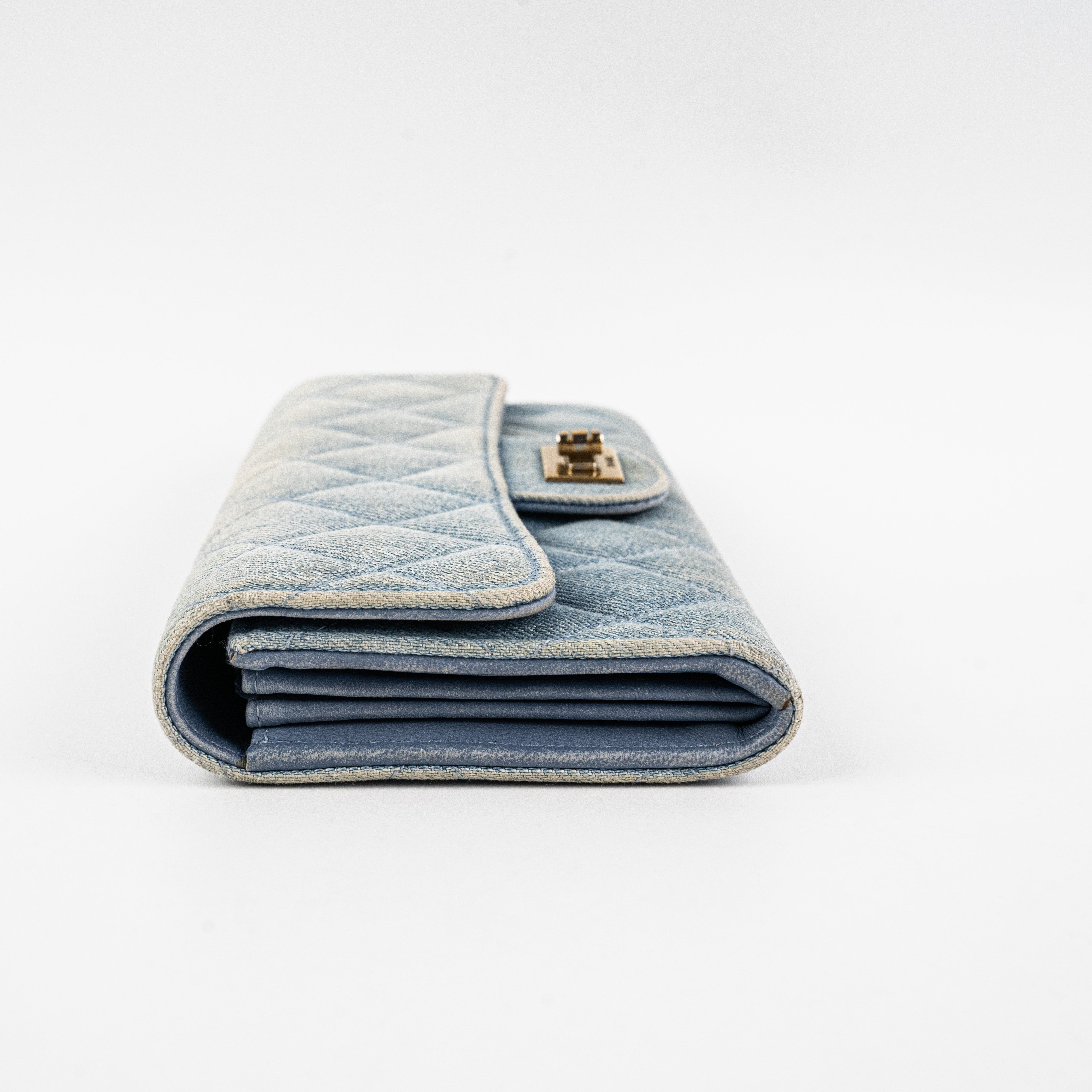 Chanel Reissue Denim Long Wallet for Women - Classic Designer Handbag with Multiple Card Slots & Coin Pocket - Perfect for Everyday Use, Travel & Luxury Gift Giving