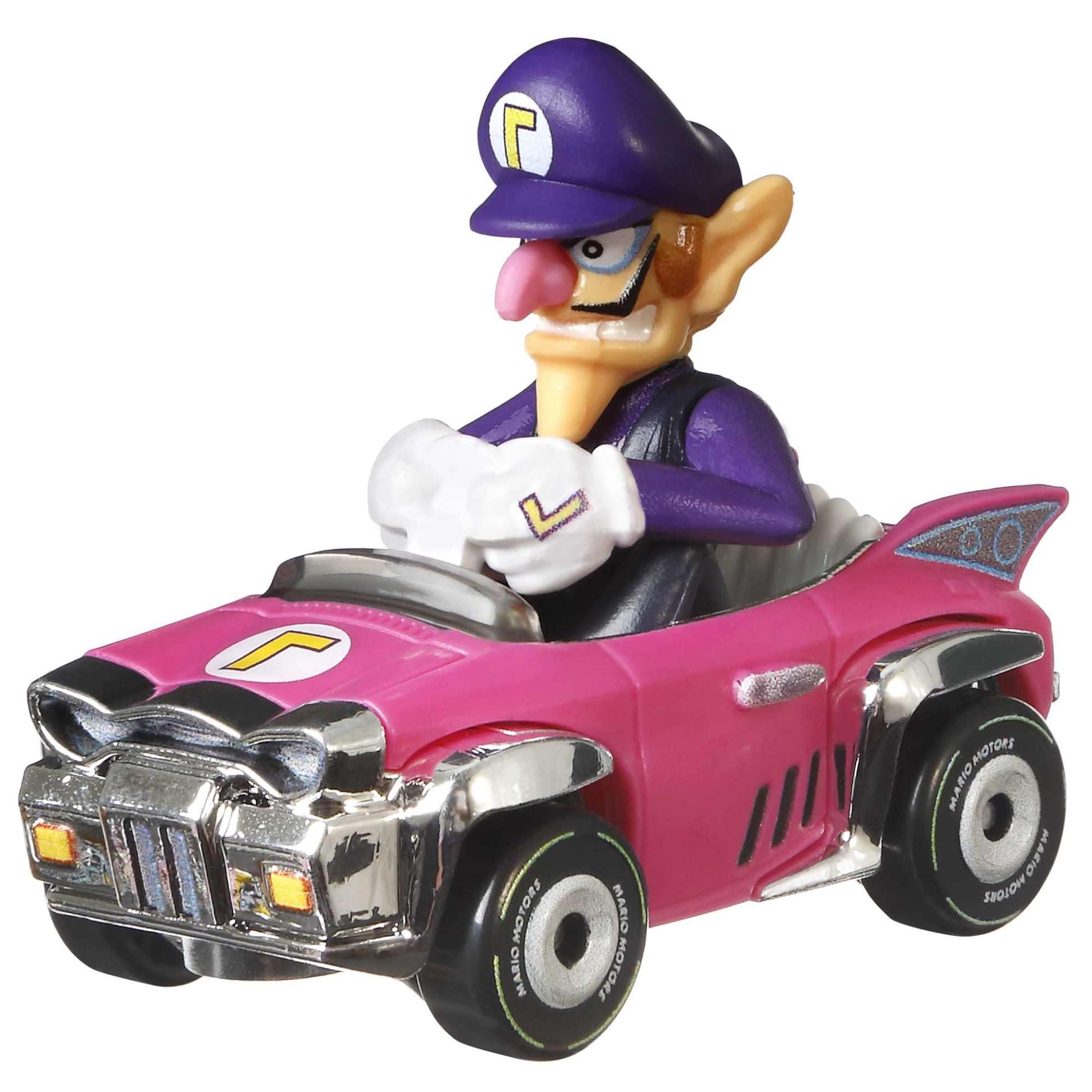 Hot Wheels Mario Kart Waluigi Pink Purple Badwagon Die-Cast Car - Collectible Toy for Kids & Adults - Perfect for Racing Games, Display & Gift Giving