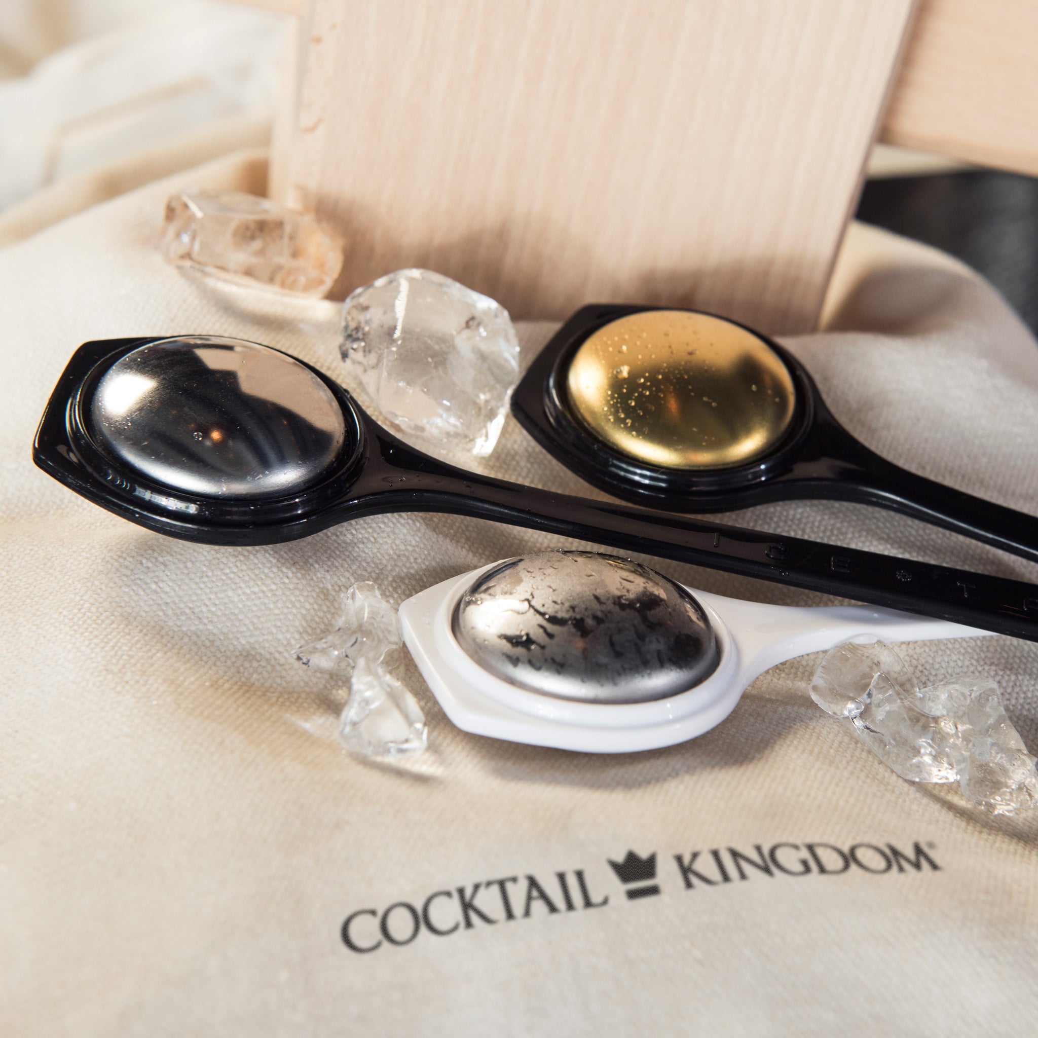 Premium Ice Tapper - Durable Plastic & Brass Construction in Sleek Black - Perfect for Cocktails, Bartending, and Home Bars