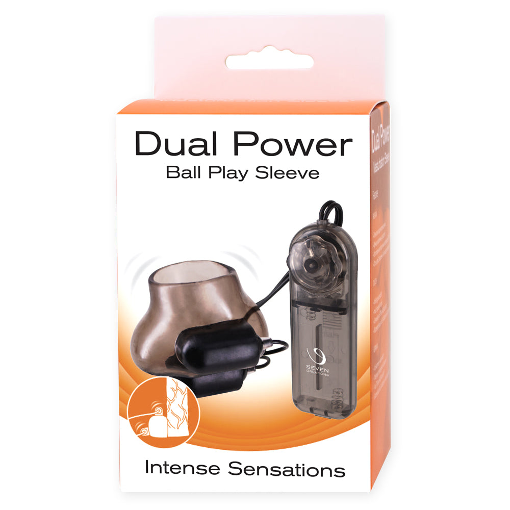 Dual Power Vibrating Ball Play Sleeve for Men - Rechargeable Adult Toy for Enhanced Pleasure - Perfect for Couples Play & Solo Stimulation