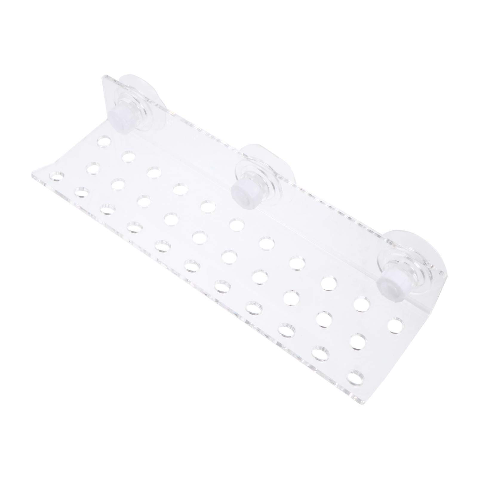 Balacoo 32-Hole Acrylic Coral Frag Rack for Fish Tank - Transparent Aquarium Coral Holder with Suction Cup, Water Pump Support - Perfect for Saltwater Reef Tanks & Marine Aquascaping