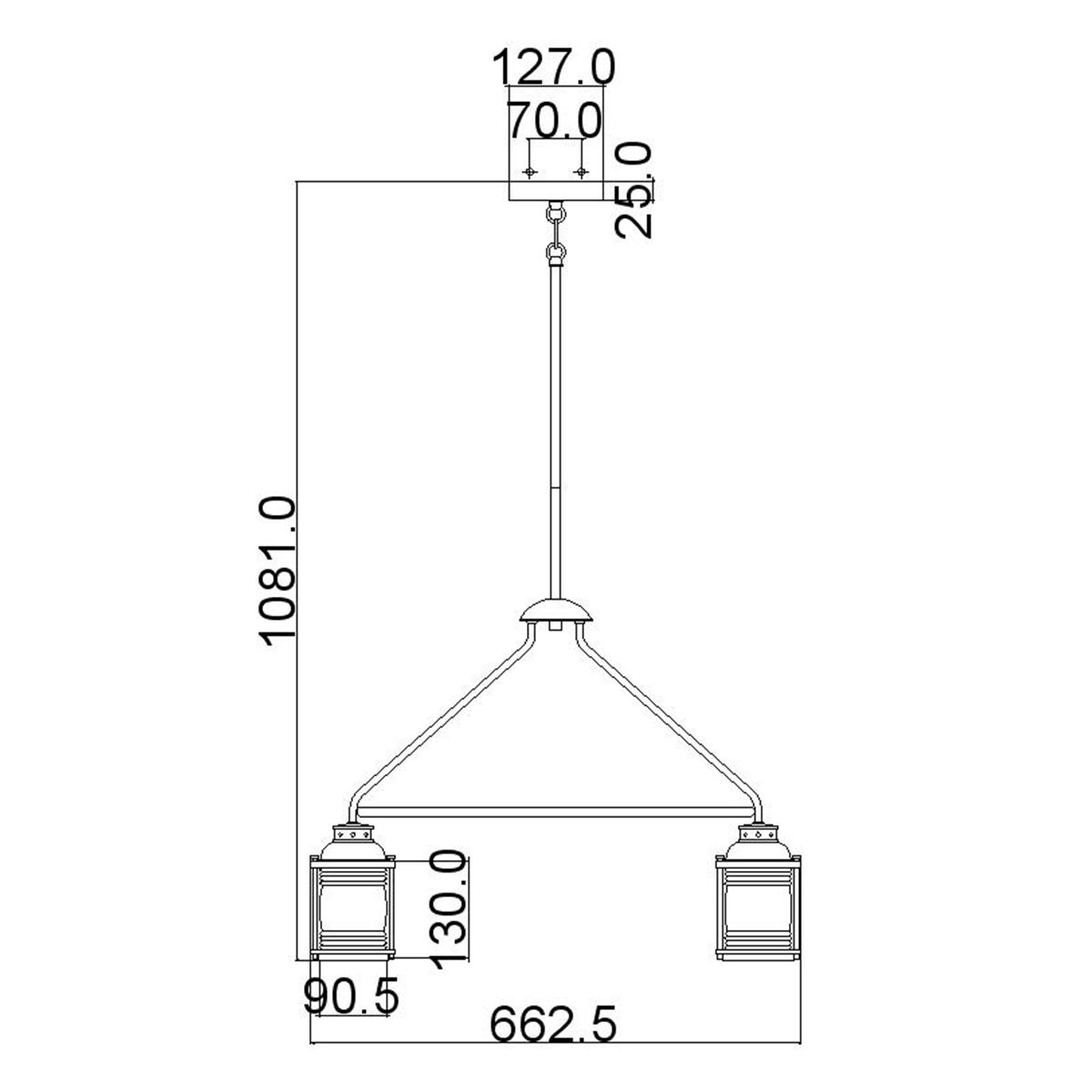 Ashland Bay 5-Light Outdoor Chandelier in Burnished Bronze & Weathered Zinc - IP44 Rated, E27 Socket - Perfect for Patio, Garden & Porch Lighting