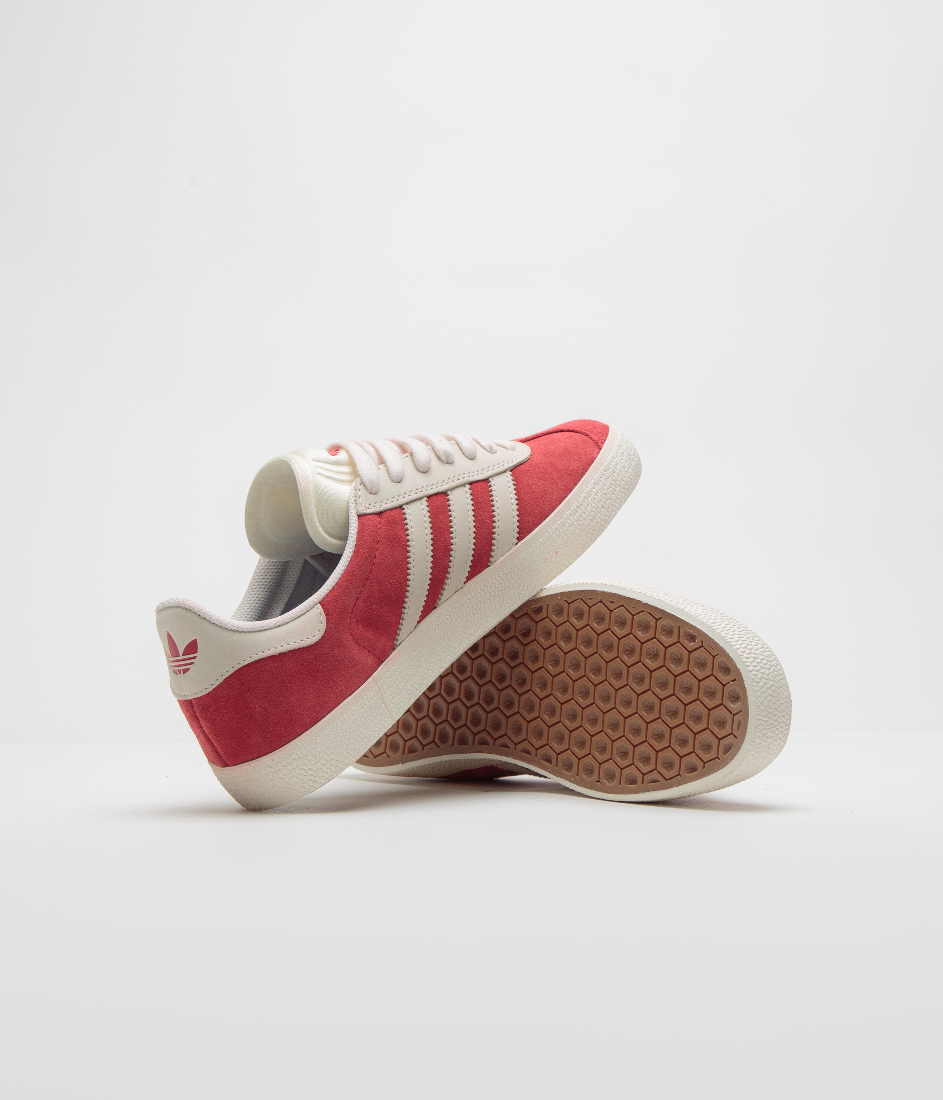 Adidas Gazelle ADV Sneakers for Men & Women - Better Scarlet/Chalk White/Gold Metallic - Retro Running Shoes for Casual Wear, Gym & Street Fashion