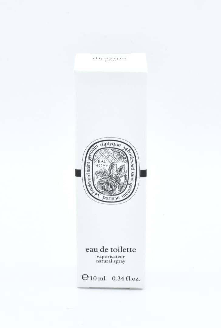Diptyque Eau Rose Eau De Toilette Natural Spray - 0.34 oz Floral Perfume for Women | Fresh Rose Scent for Daily Wear, Date Nights & Special Occasions