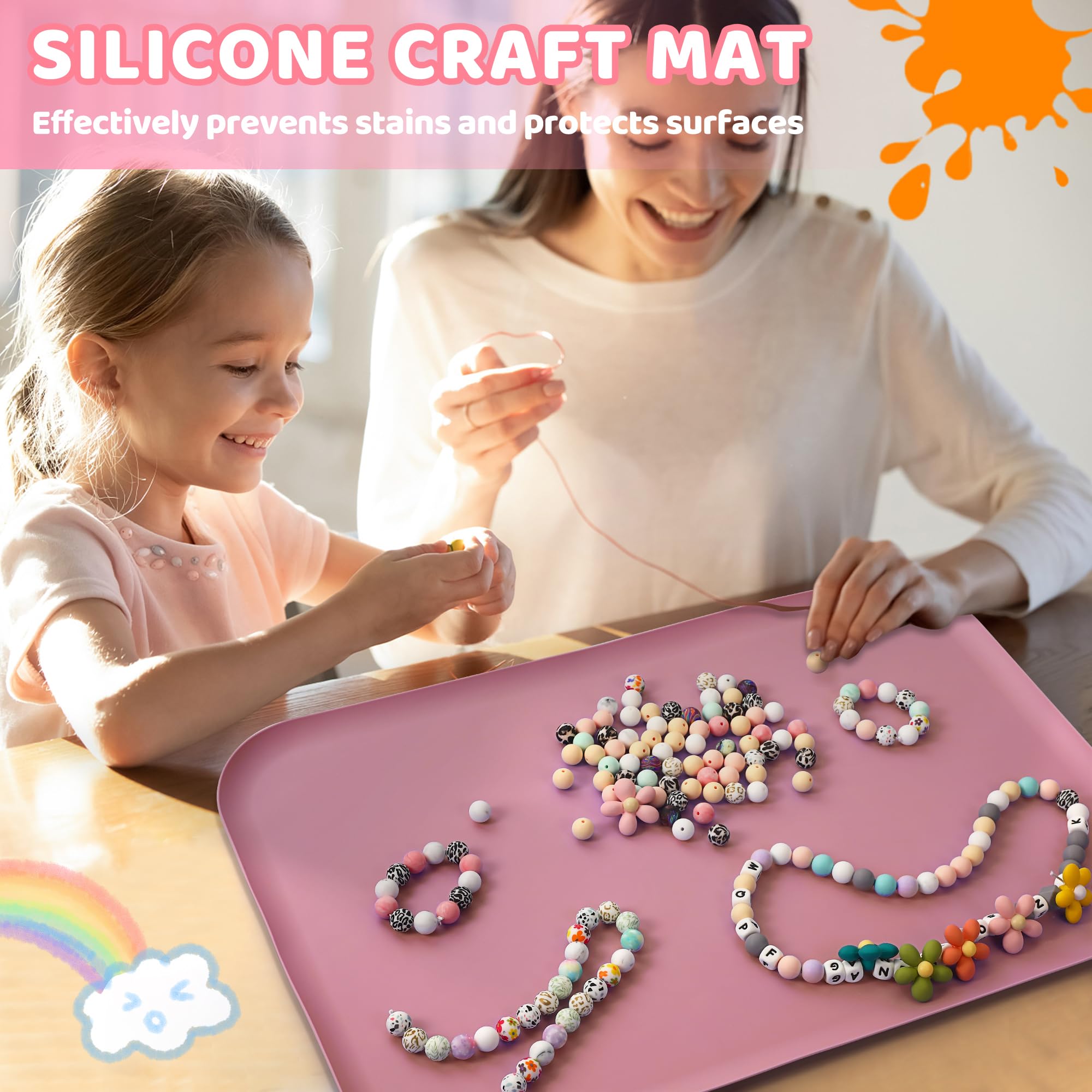 Non-Toxic Silicone Art & Craft Mat for Kids - 24