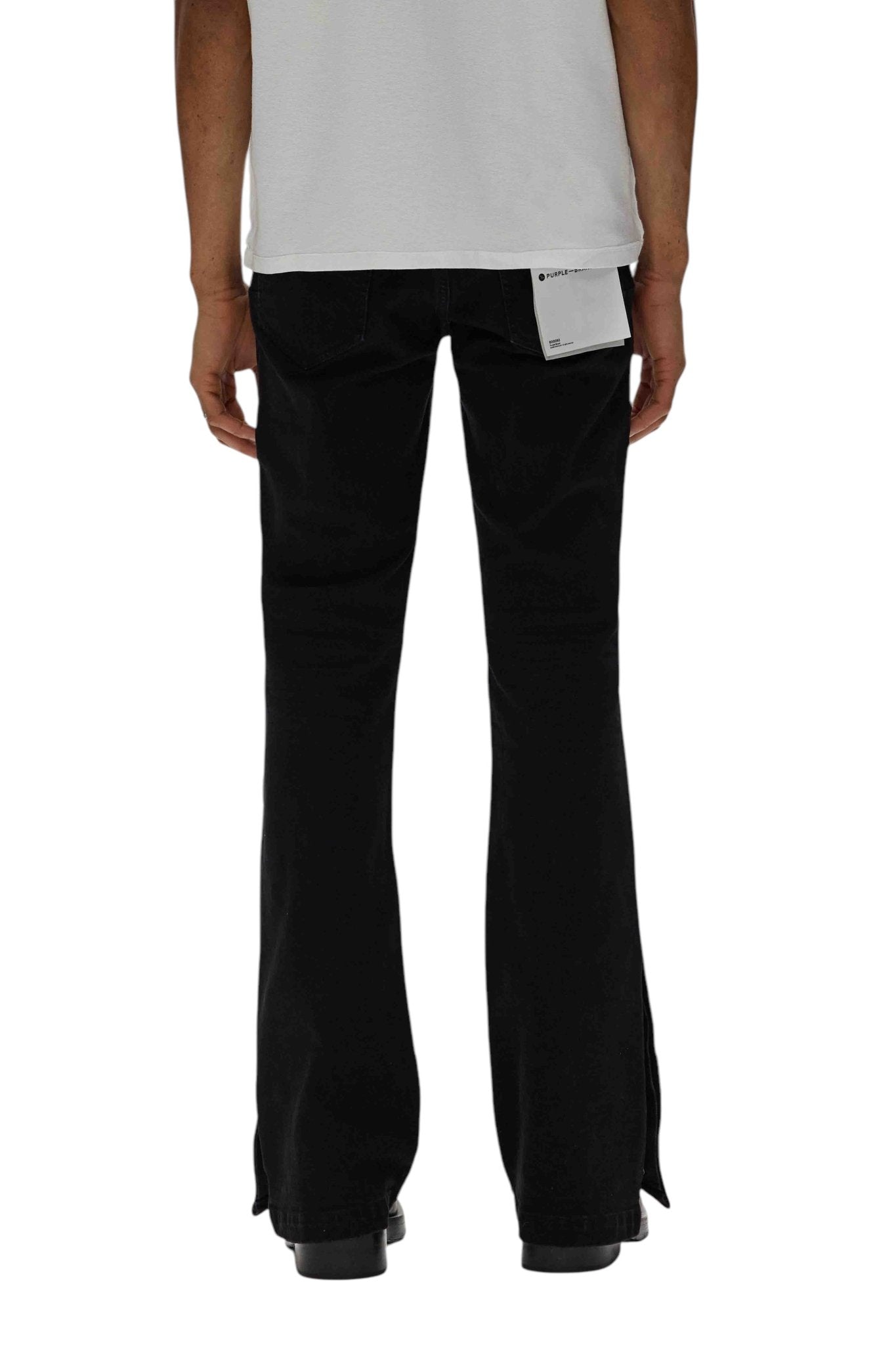 Purple Brand P067 FCNB Flare Crystal Side Snap Black Jeans for Women - Trendy High-Waisted Bootcut Pants for Casual Wear & Night Out