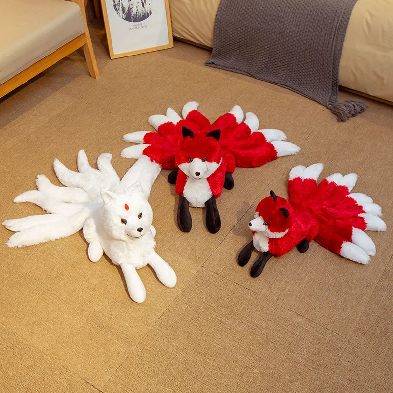 55cm Soft Cute Nine-Tailed Fox Plush Toy - Kawaii Stuffed Animal Doll for Kids, Birthday Gift, Home Decor (Perfect for Cuddling, Room Decoration & Anime Lovers)