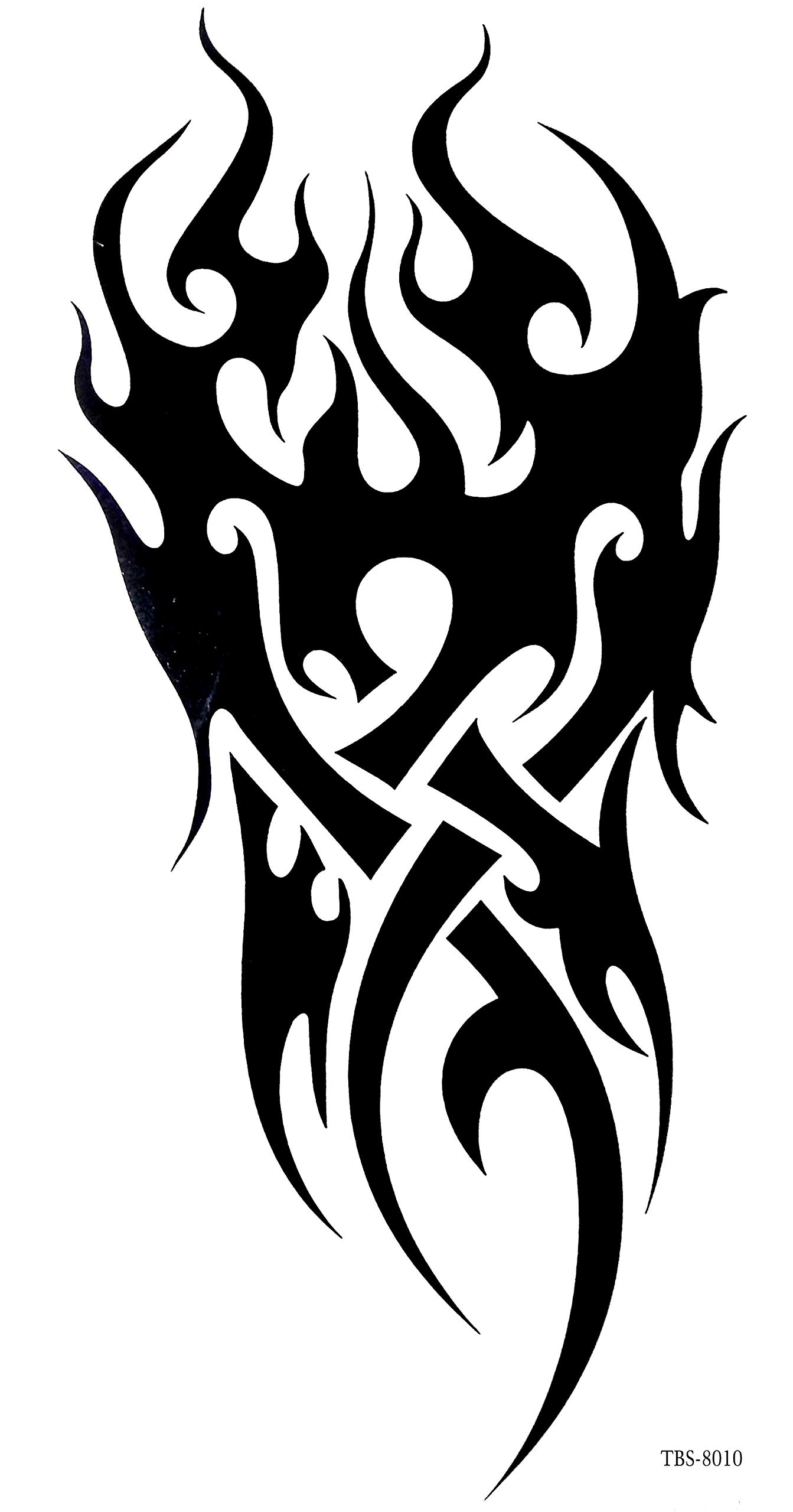 Waterproof Temporary Tattoo Stickers for Men & Women - 3D Realistic Flowers, Butterflies, Stars, Angels, Wolves & Armband Designs (19x12cm) | Perfect for Parties, Halloween, Cosplay & Body Art | TBS-8010