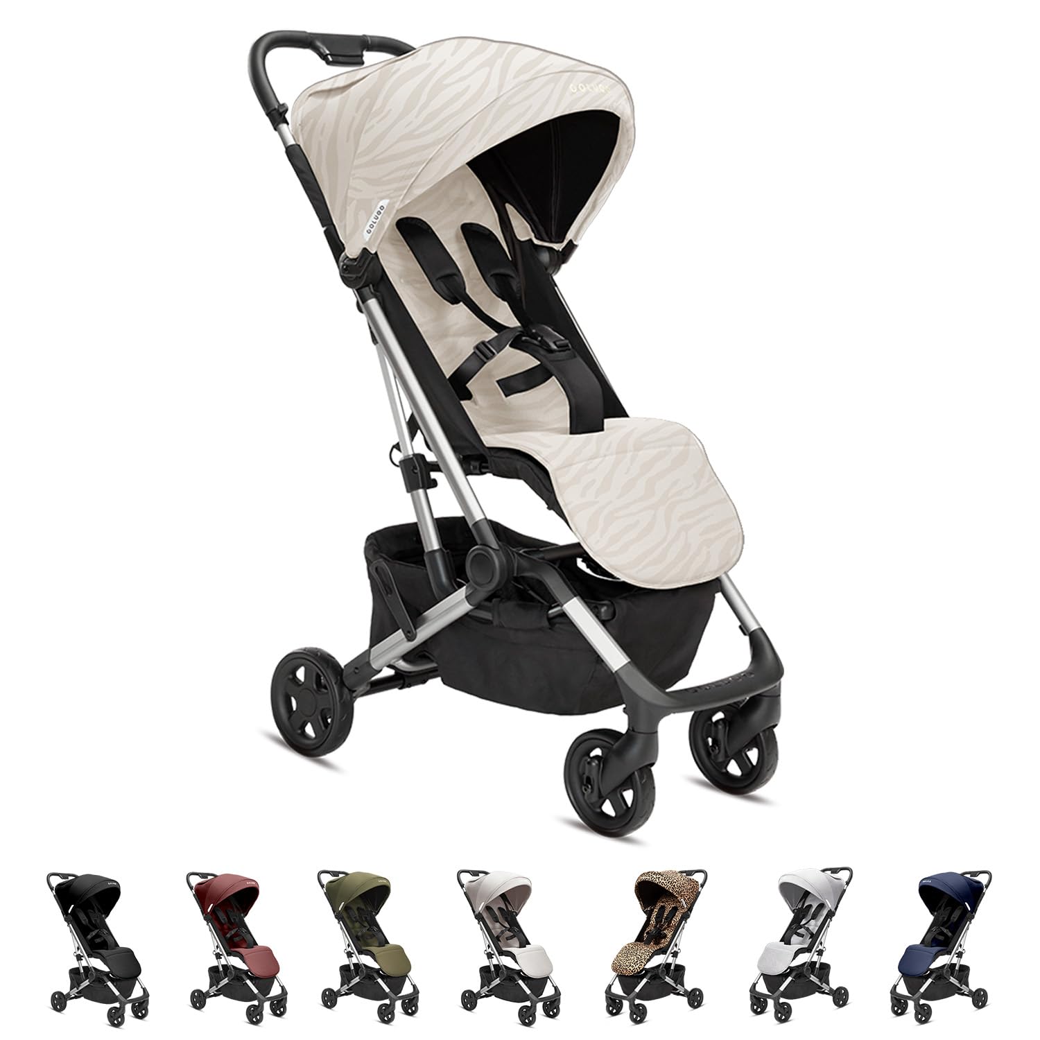 Colugo Compact Stroller - Lightweight One-Hand Fold Travel Stroller for Toddlers, Airplane Approved with Rain Cover, Backpack & Cup Holder (Dune Zebra) | Perfect for City Walks, Travel Adventures & Everyday Use