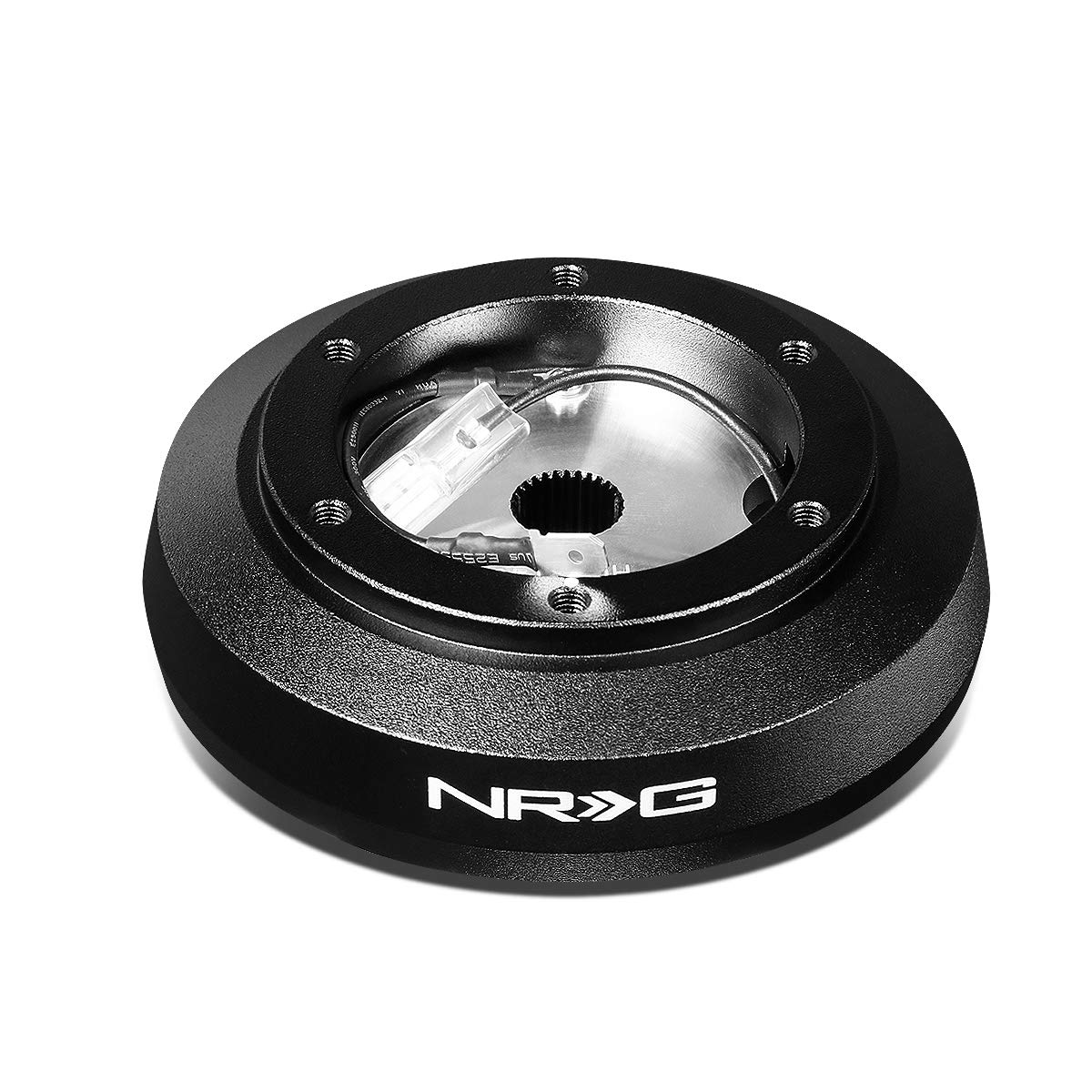 NRG Innovations SRK-122H Steering Wheel Short Hub Adapter Kit with Free LED Keychain Flashlight - Black (NRG-SRK/122H) | Compatible with Aftermarket Steering Wheels | Perfect for Car Racing, Drifting & Vehicle Customization