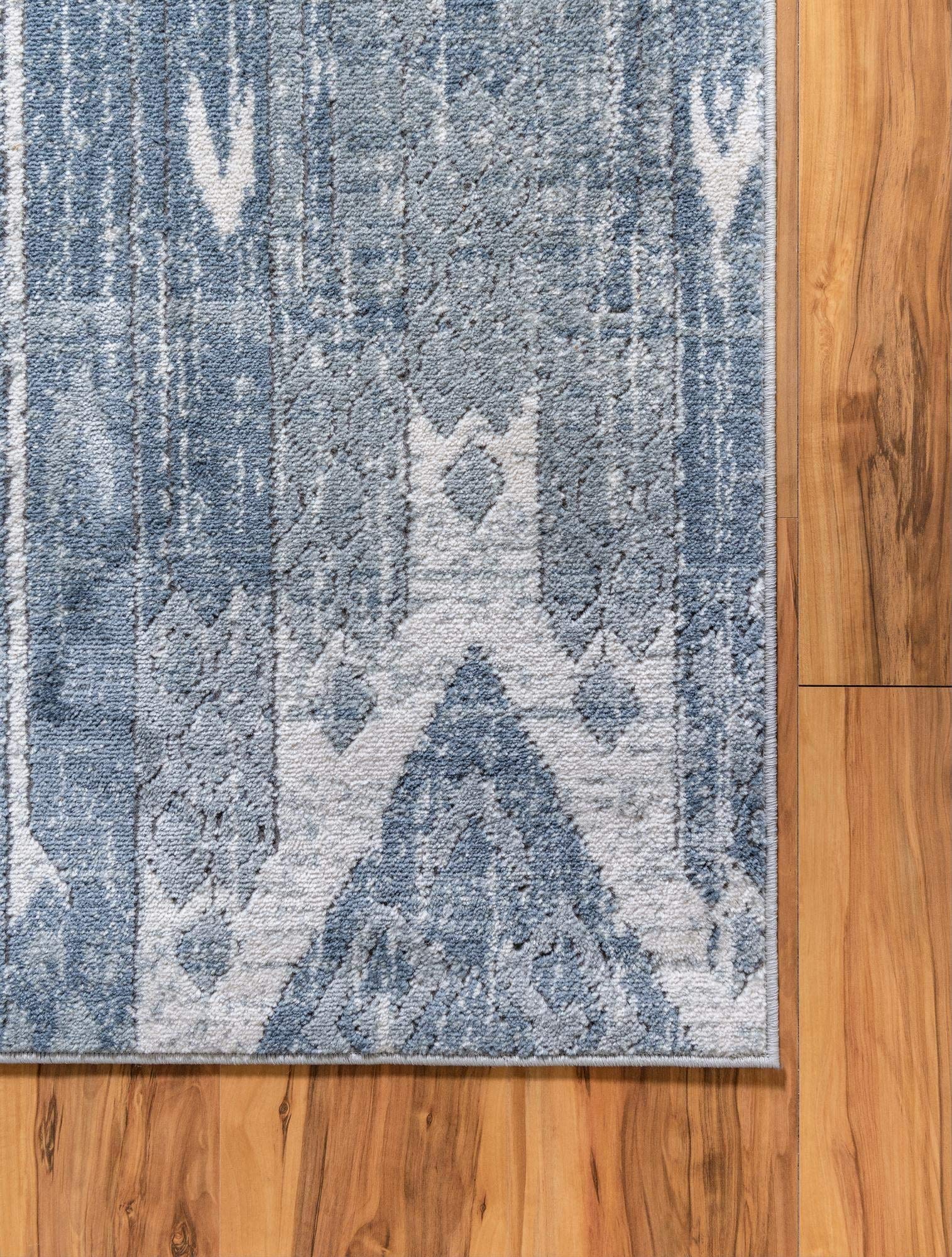 Premium 6' x 9' Light Slate Blue Low-Pile Area Rug - Oregon Collection by Rugs.com | Soft Modern Living Room Carpet, Durable Dining Room Rug for Open Floor Plans & High Traffic Areas